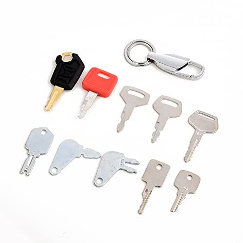 10 Heavy Construction Equipment Ignition Keys Sets With Keychain For Caterpillar Case Jd Hyster Komatsu Keys Heavy Equipment
