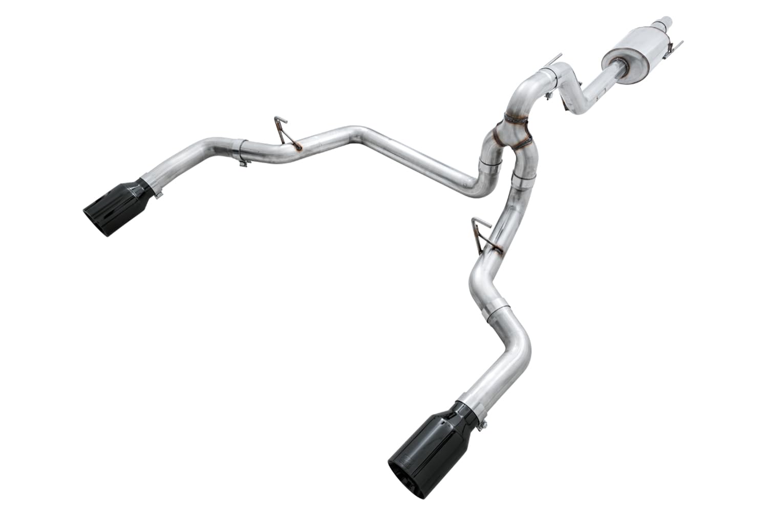 Awe 0Fg Dual Exit Exhaust For '15-'20 F-150-5'' Diamond Black Tips