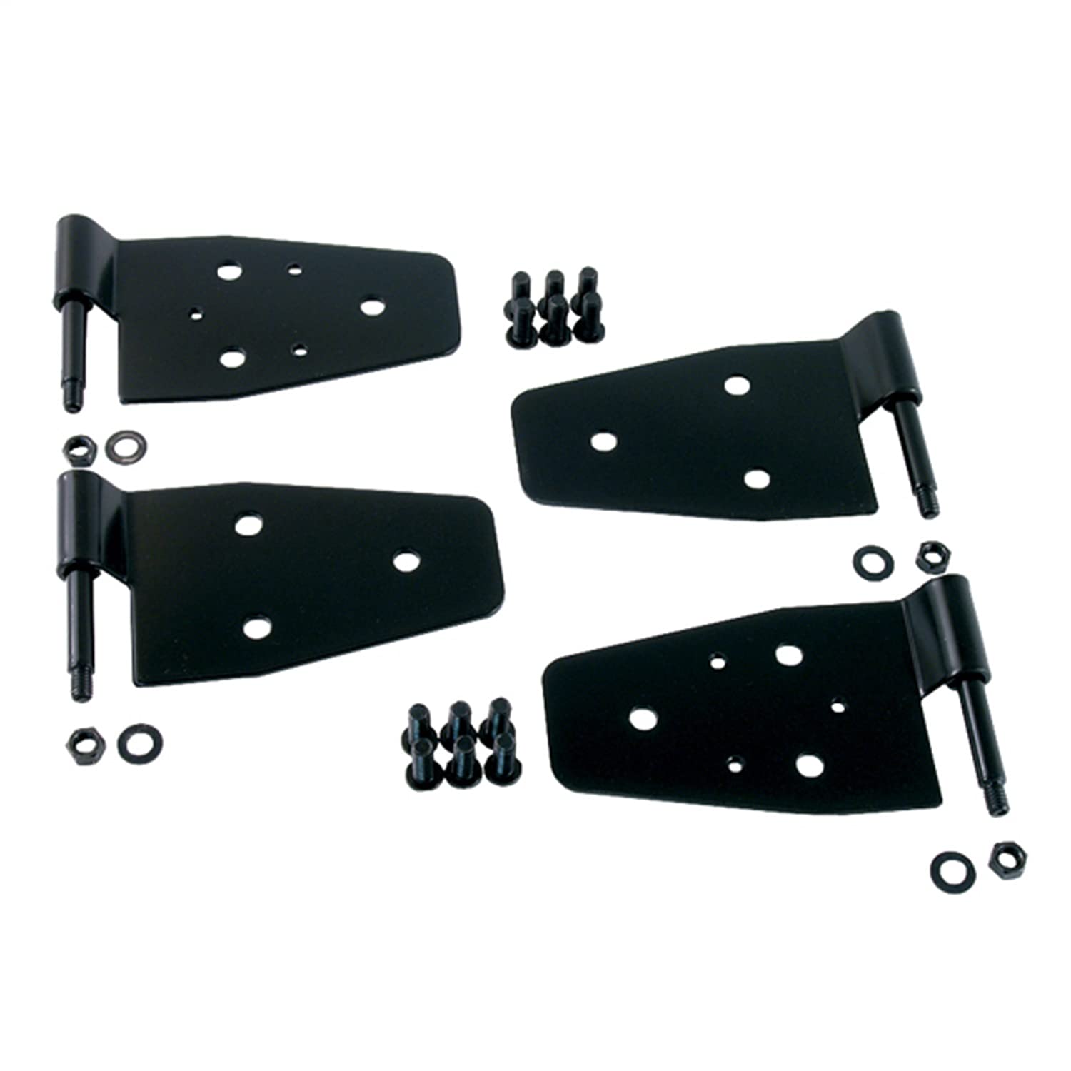Rugged Ridge Door Hinge Kit | Black, Steel, 4 Piece Set | 11202.01 | Fits 1987-1995 Jeep Wrangler Yj; 1997-2006 Jeep Wrangler Tj