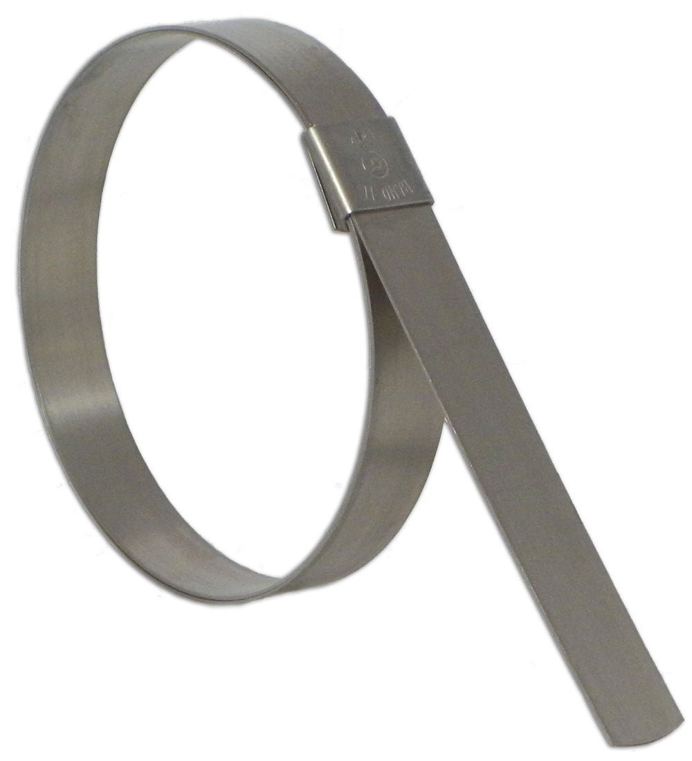 Band-It Cp20S9 5/8'' Wide X 0.025'' Thick 5'' Diameter, 201 Stainless Steel Center Punch Clamp (25 Per Box)