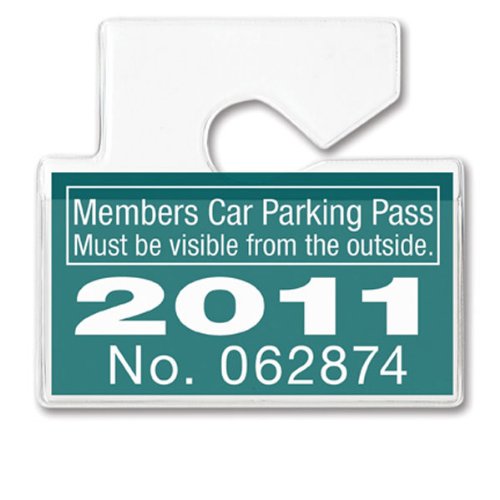 100 Clear Rigid Vinyl Horizontal Vehicle Hang Tag Parking Pass Holders By Specialist Id