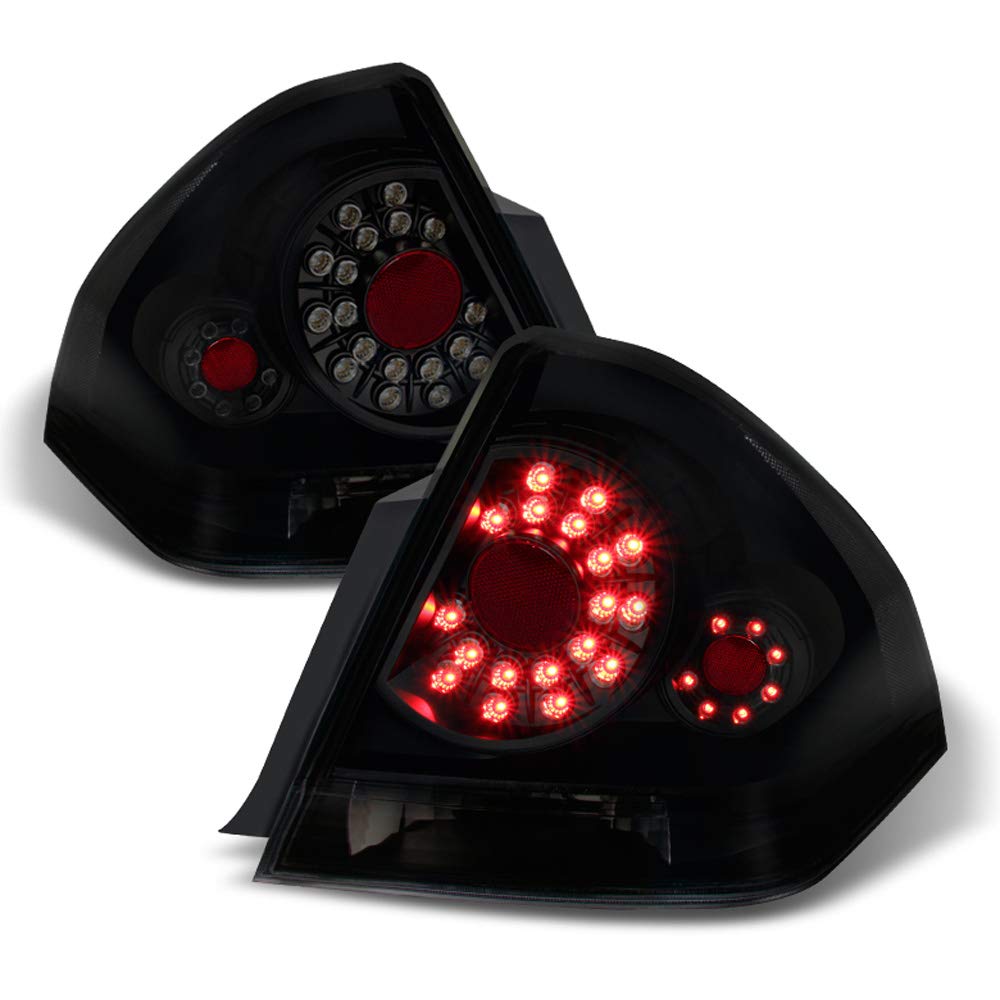 Acanii - For Black Smoked 2006-2013 Chevy Impala Led Tail Lights Brake Lamps Left+Right 06-13