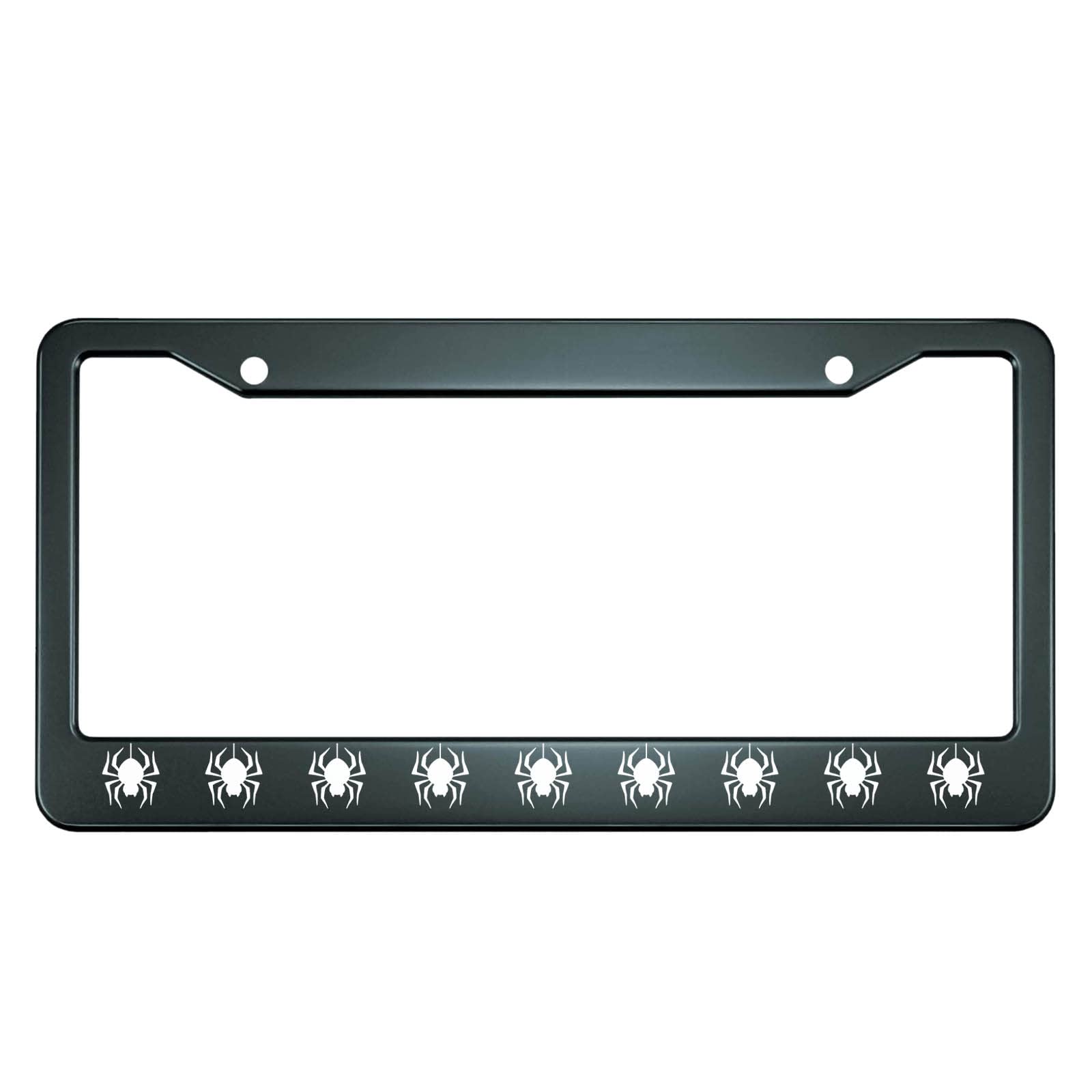 Hosnye Halloween Spider License Plate Frame Metal License Plate Cover Front Plates Frames Car Tag Frame For Women Men Us Vehicle
