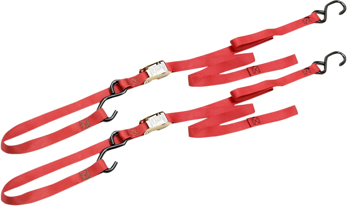 Ancra 49380-10 Red 69'' Tiedowns With Integrated Soft Hooks