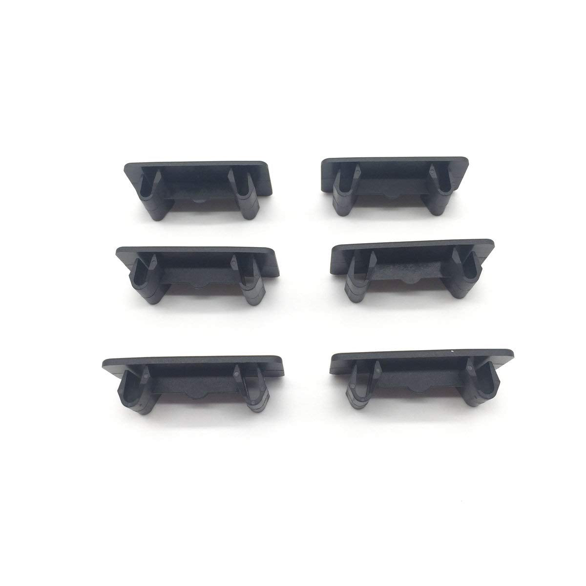 6 Pcs Rocker Switch Panel Cover Hole Cover For Empty Slot Black Plastic