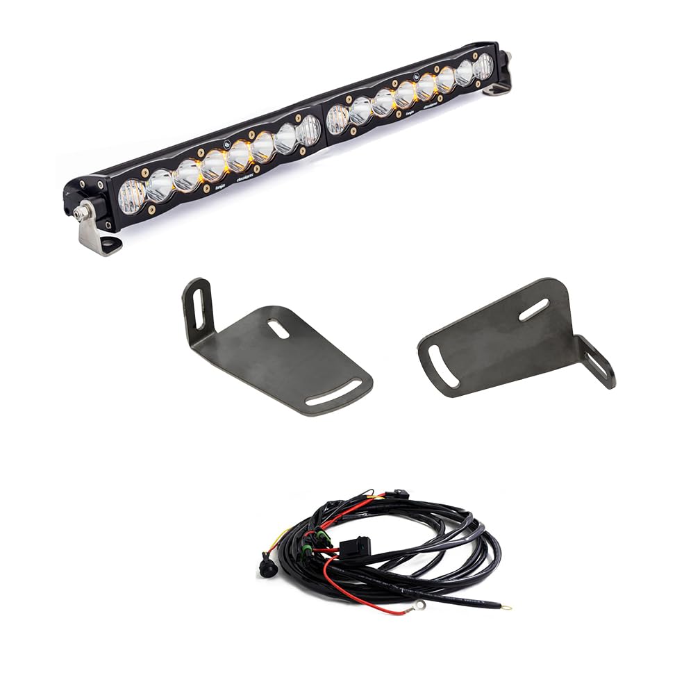 Baja Designs S8 20-Inch Led Bar Bumper Light Kit For Dodge 1500 Trx 2021-22 Truck (Driving/Combo; Clear)
