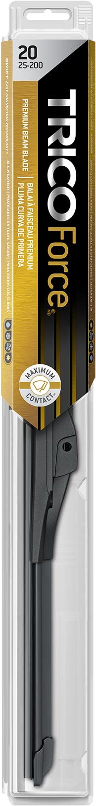 Trico Force Wiper Blade 24 Inch Fits Select Chevrolet, Dodge, Toyota, Ford, Hyundai, Kia, Ram Bmw, Honda, Volkswagen (25-240)