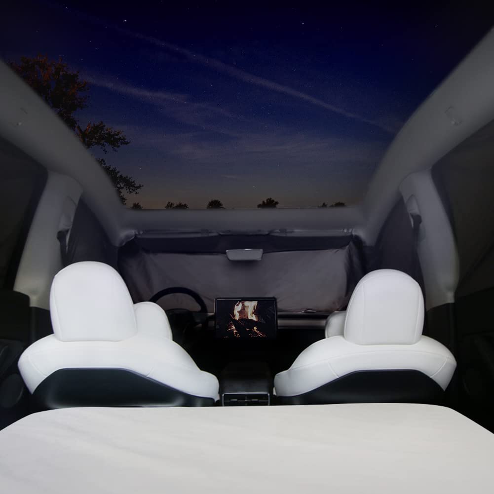 Havnby Tesla Model Y Curtains Car Privacy Windshield Sun Shade For Camping Foldable Auto Accessories Uv And Sun Protection 8-Pie