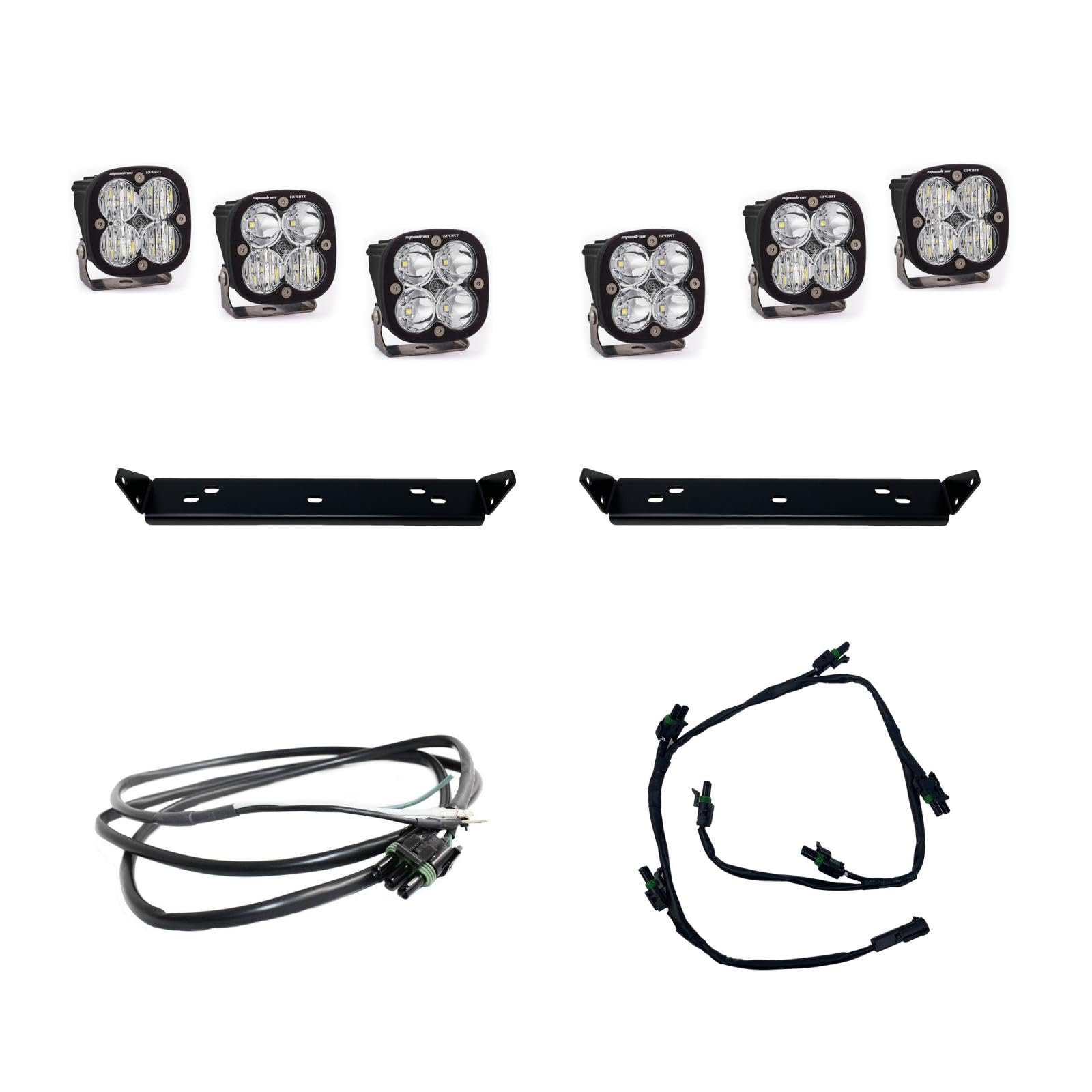 Baja Designs Squadron Sport Led Behind Grille Light Kit For Ford F-150 Raptor 2021-22 (Multi-Pattern; Clear)