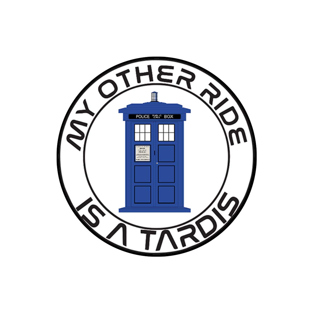 My Other Ride Is A Tardis Sticker Decal Notebook Car Laptop 5'' X 5'' (Color)