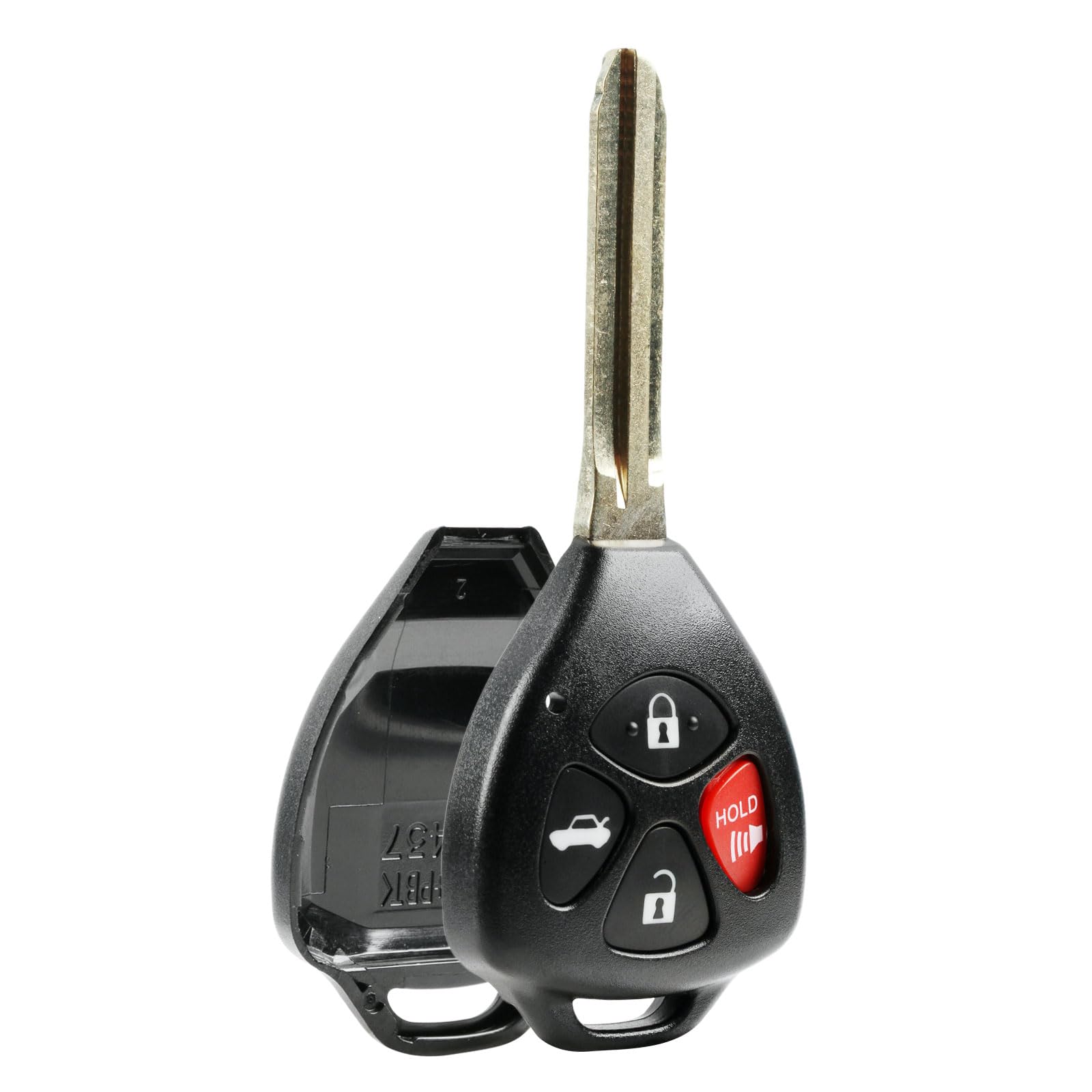 Key Fob Shell Fits 2008-2014 Toyota Avalon Camry Corolla Venza Keyless Entry Remote Case & Pad (Hyq12Bby, Gq4-29T)
