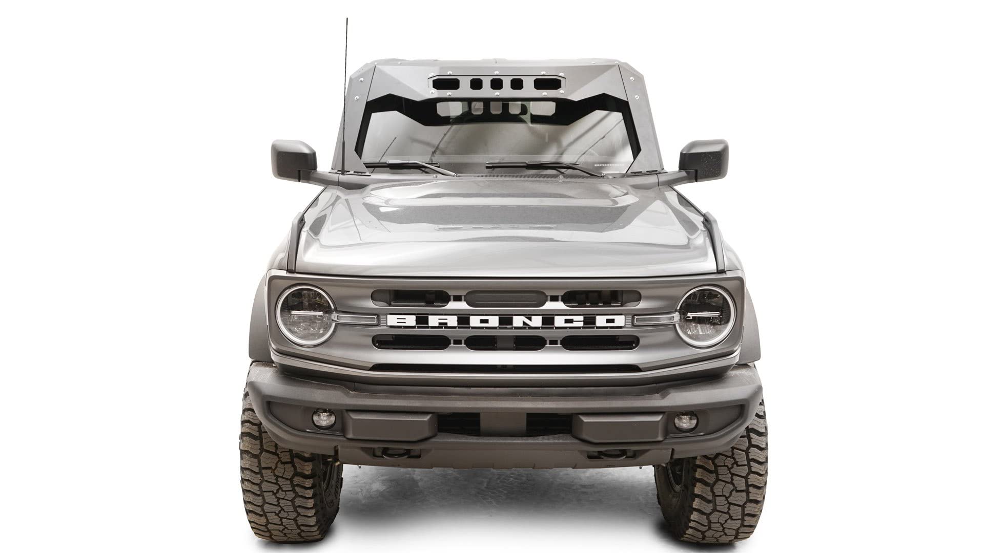 Fab Fours Vc5200-1 Vicowl Fits 21-23 Ford Bronco - 2 Stage Black Powder Coated - Combines Roof Visor And Cowl