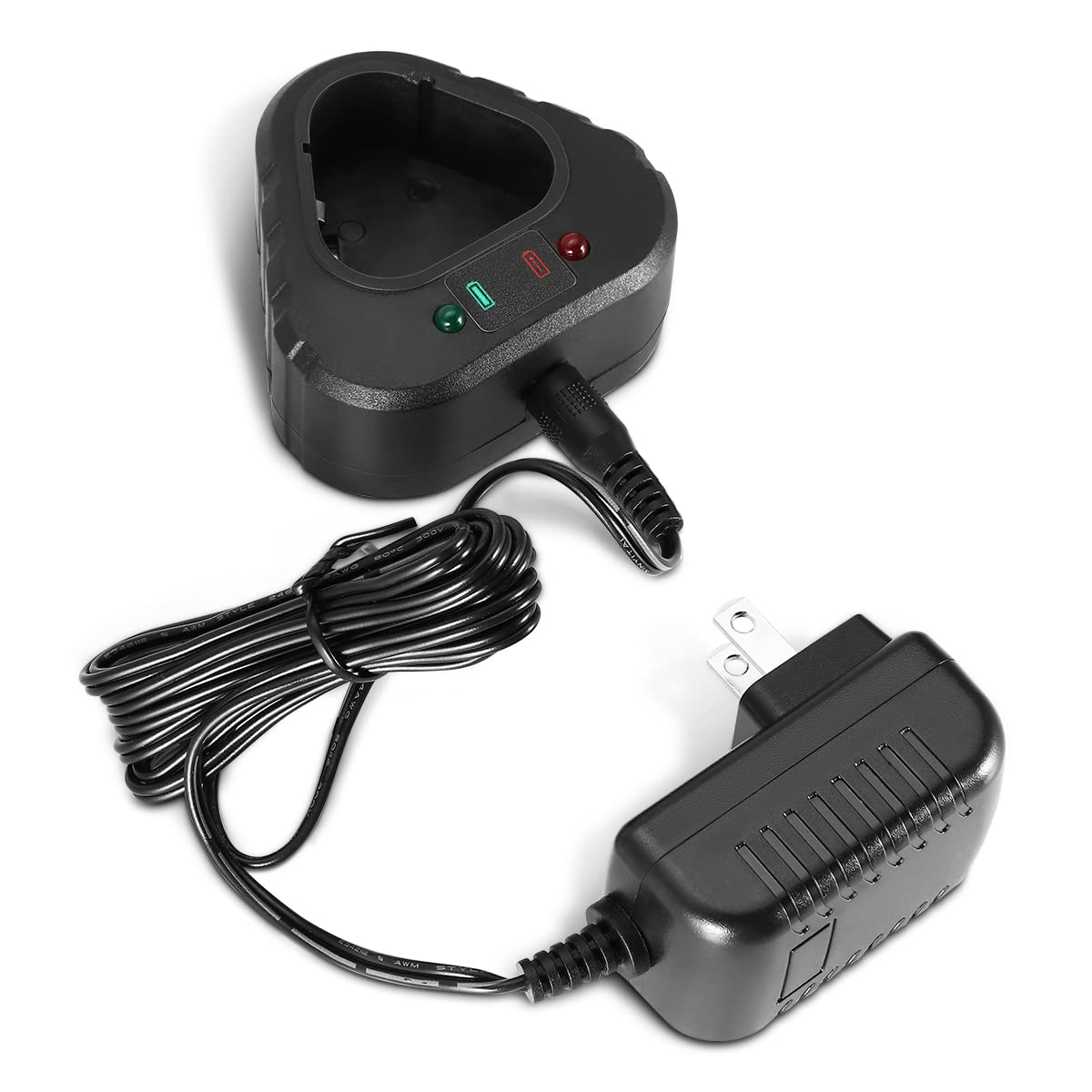 Dna Motoring Tools-00179 12V Lithium Ion Battery Normal Charger W/Led Indicator , Black