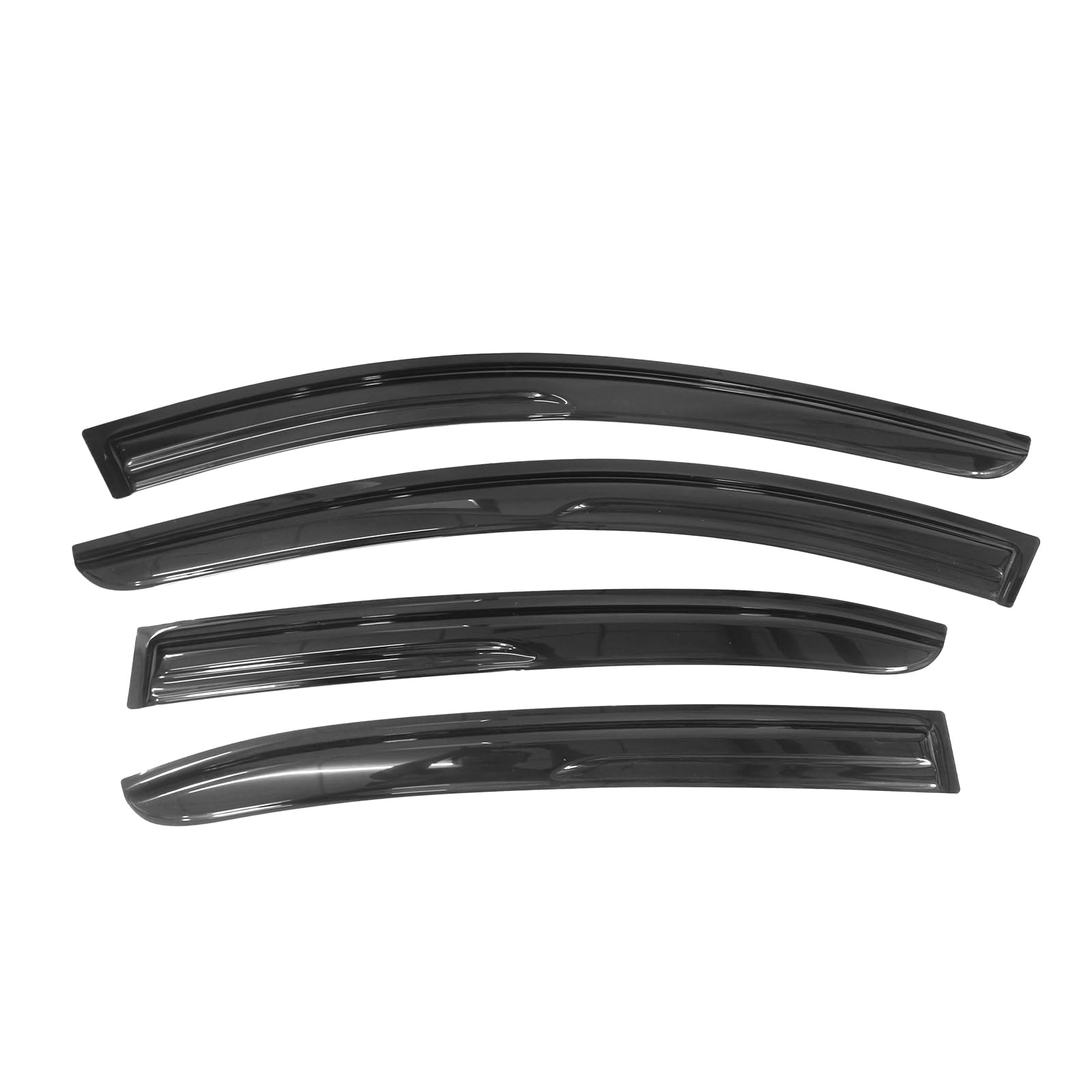 Window Visors Compatible With 2014-2019 Mazda 3 Sedan Hatchback, Smoked Aero Jdm Deflectors Stick On Sun Rain Wind Window Guards