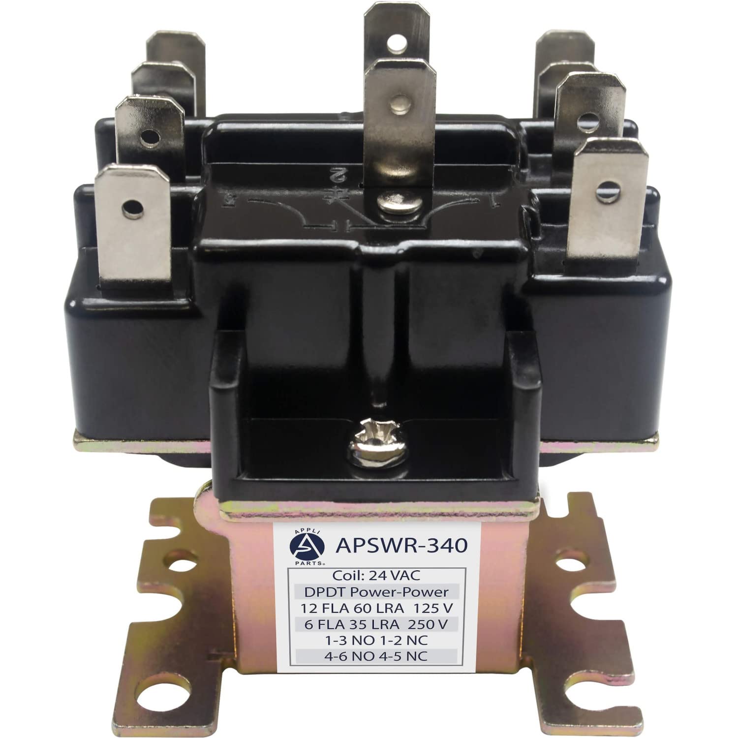 Appli Parts Apswr-340 90-340,24 Vac Coil, General Purpose Switching Relay,Dpdt, For Hvac Applications And Other General Electric
