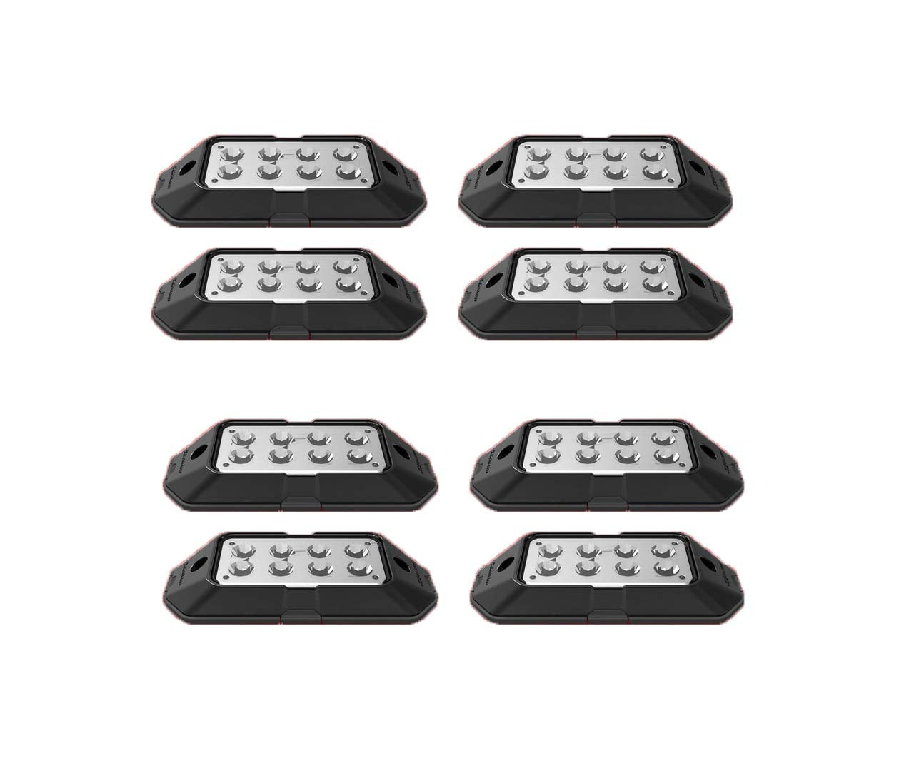 Xk Glow Xk052001-8Wa, 8Pcs Ultra Bright Led Strobe Light Pods, Polycarbonate