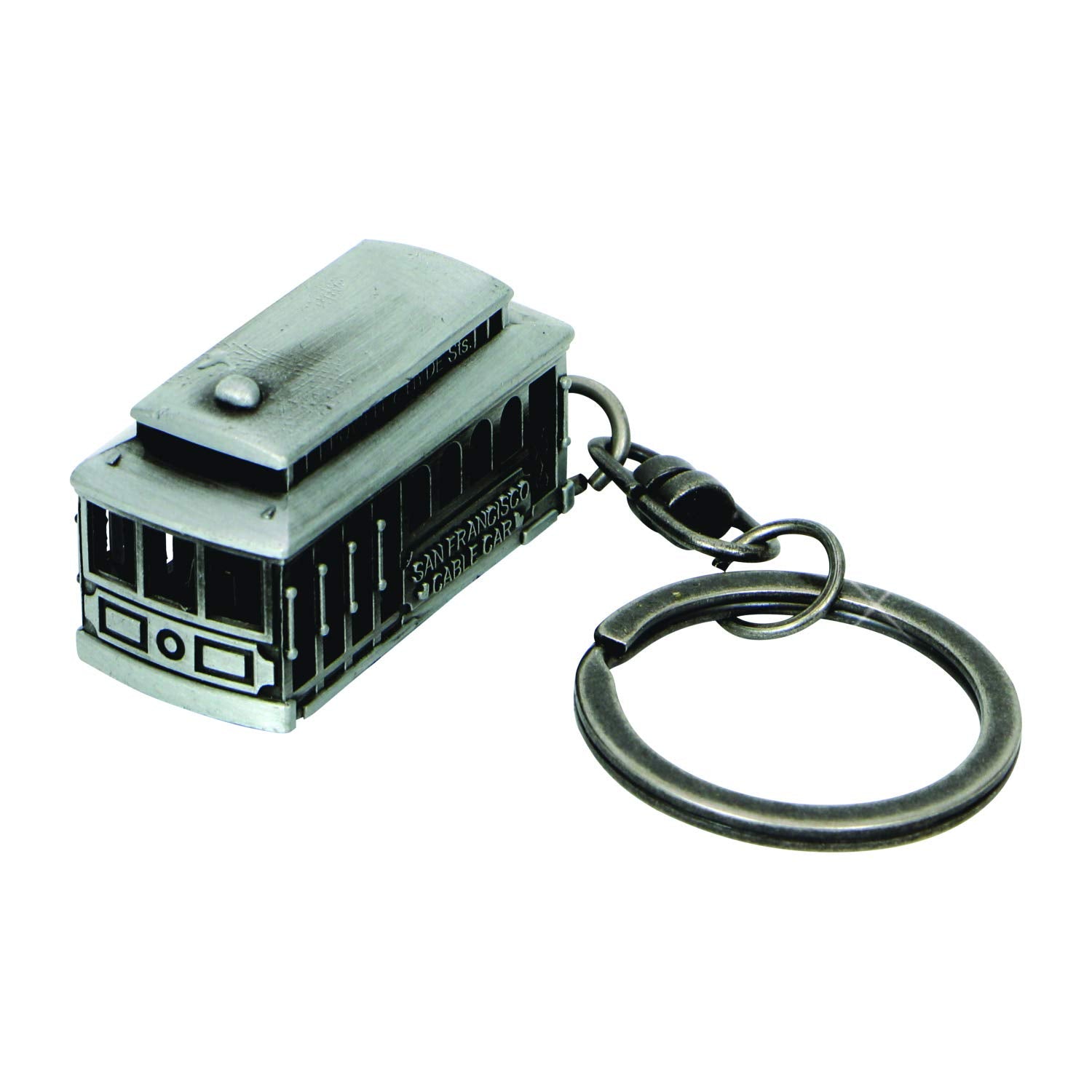 City Coffee Mugs Ns San Francisco Cable Car Metal 3D Key Chain Shiny Pewter 59435