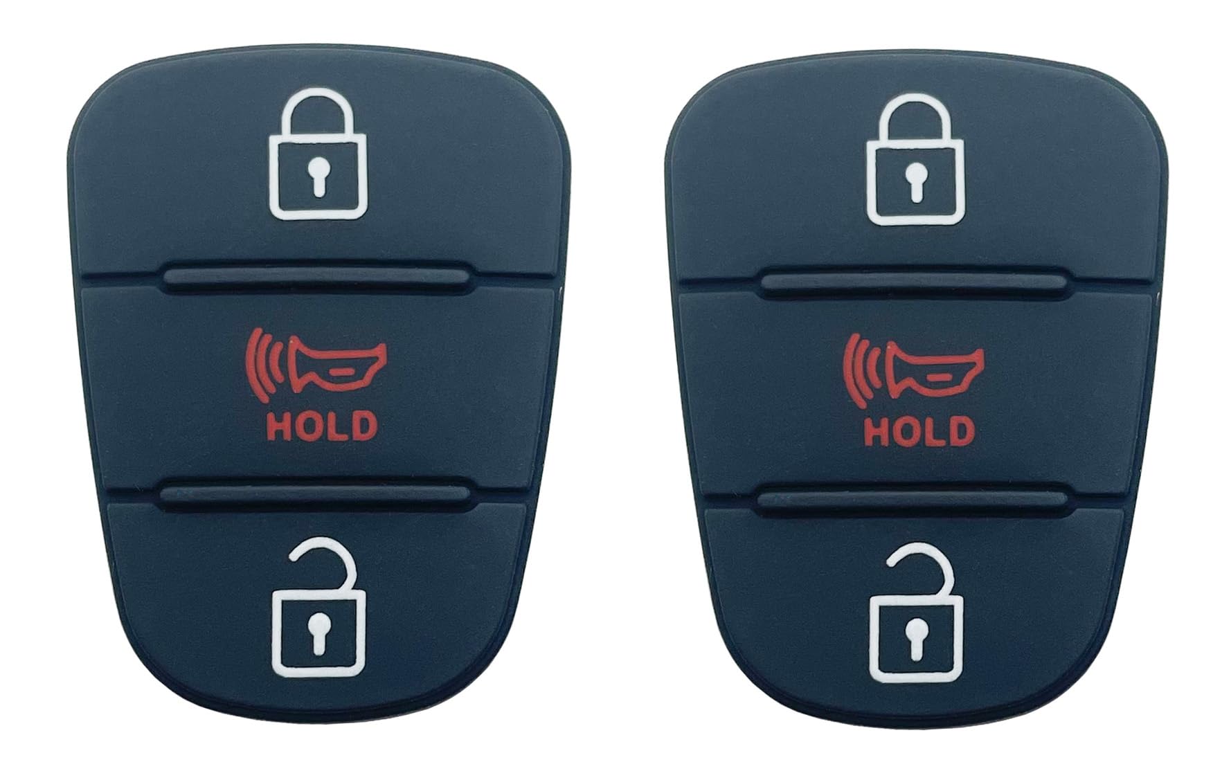 3 Buttons Car Remote Fob Case Key Fob Rubber Button Pad Insert Keypad Replacement Fits For Kia Soul 2010-2013 Kia Rio Sportage 2