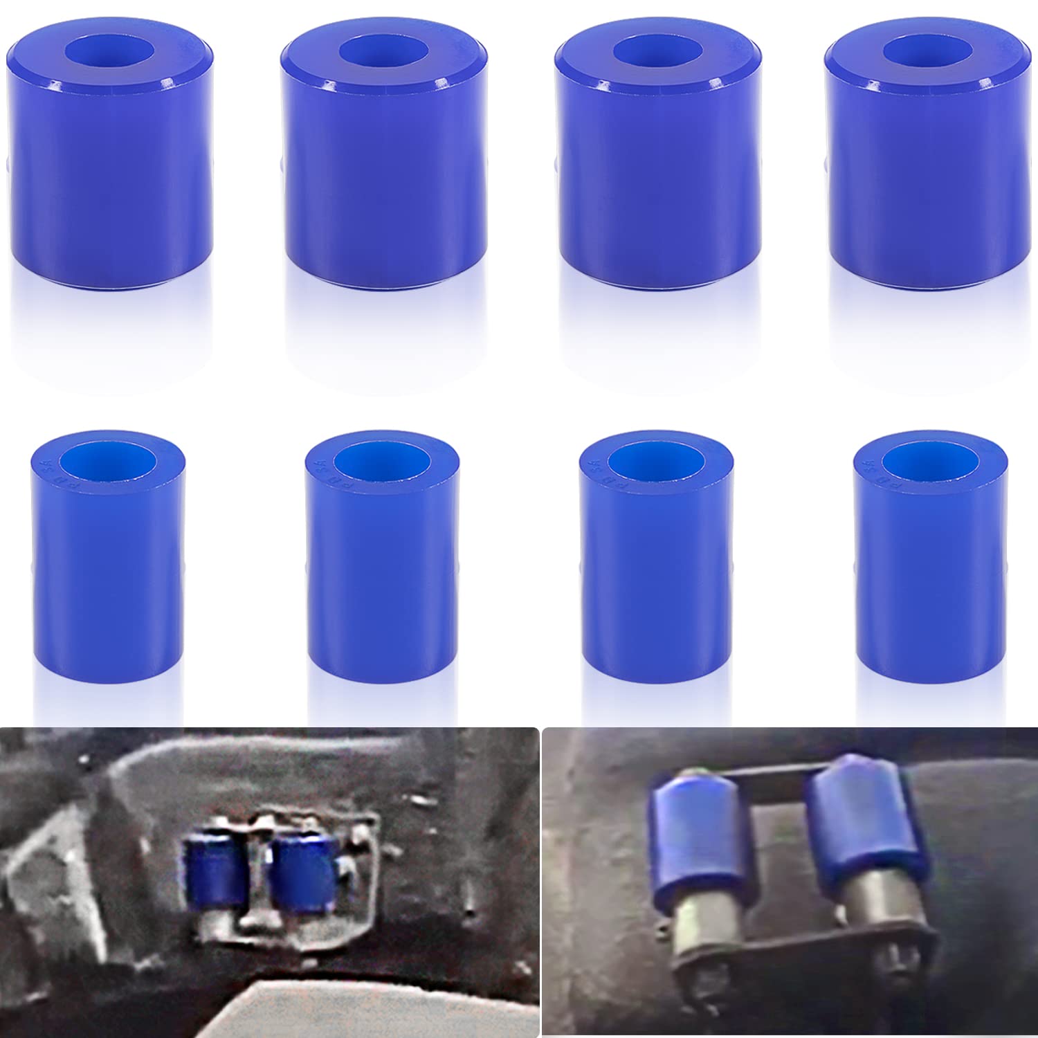 8 Pack Hood Roller Bushings For Peterbilt 357, 375, 379, Reference Part 13-04391, 13-03593, 377 With J Style Hinges, Polyurethan