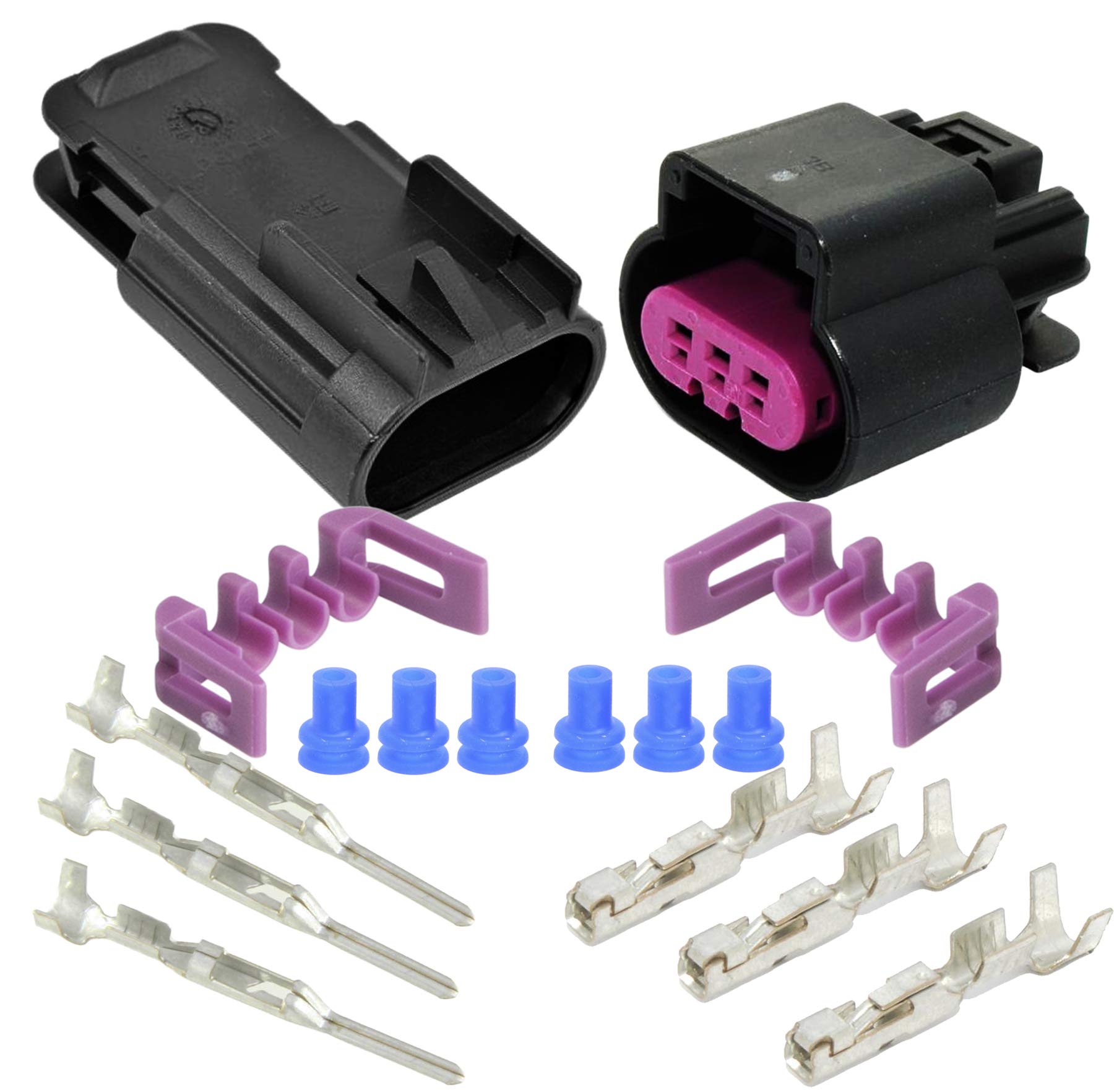Aptiv 3-Pin Gt 150 Series Sealed Connector Set With 18 20 Ga,Up To 15 Amps