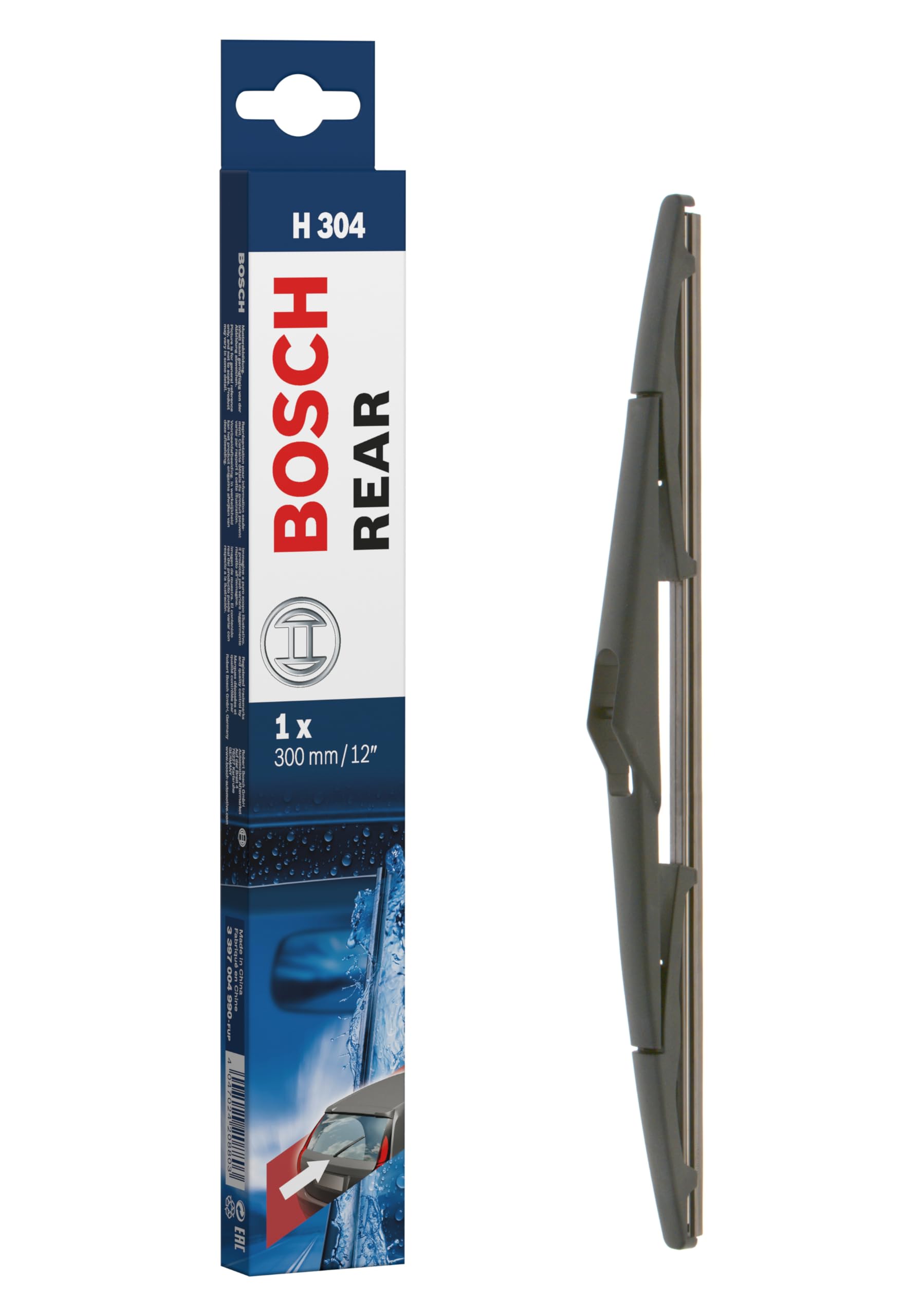 Bosch H304 Rear Wiper Blade; 12'' - Single