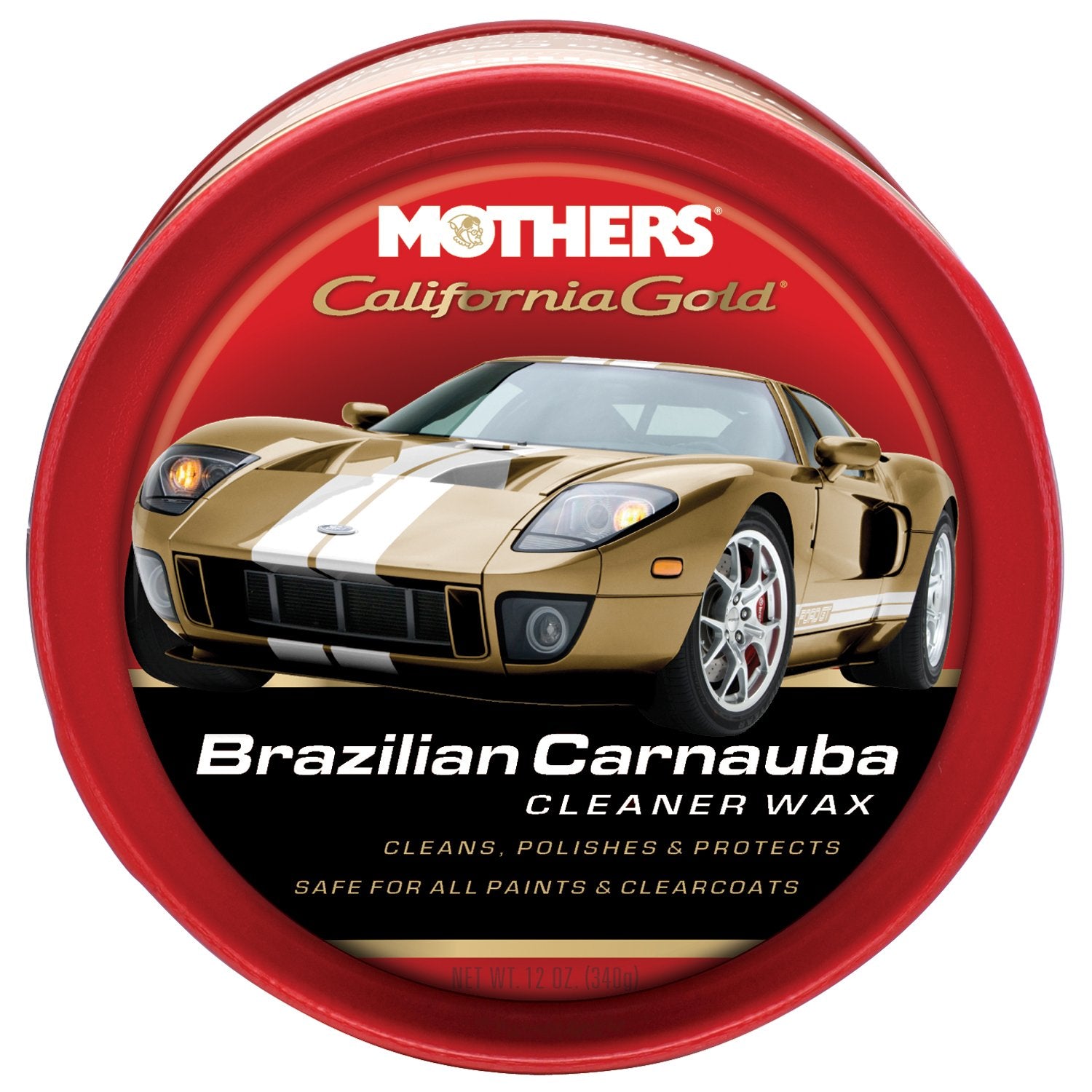 Mothers 05500-6 California Gold Brazilian Carnauba Cleaner Wax Paste - 12 Oz., (Pack Of 6)
