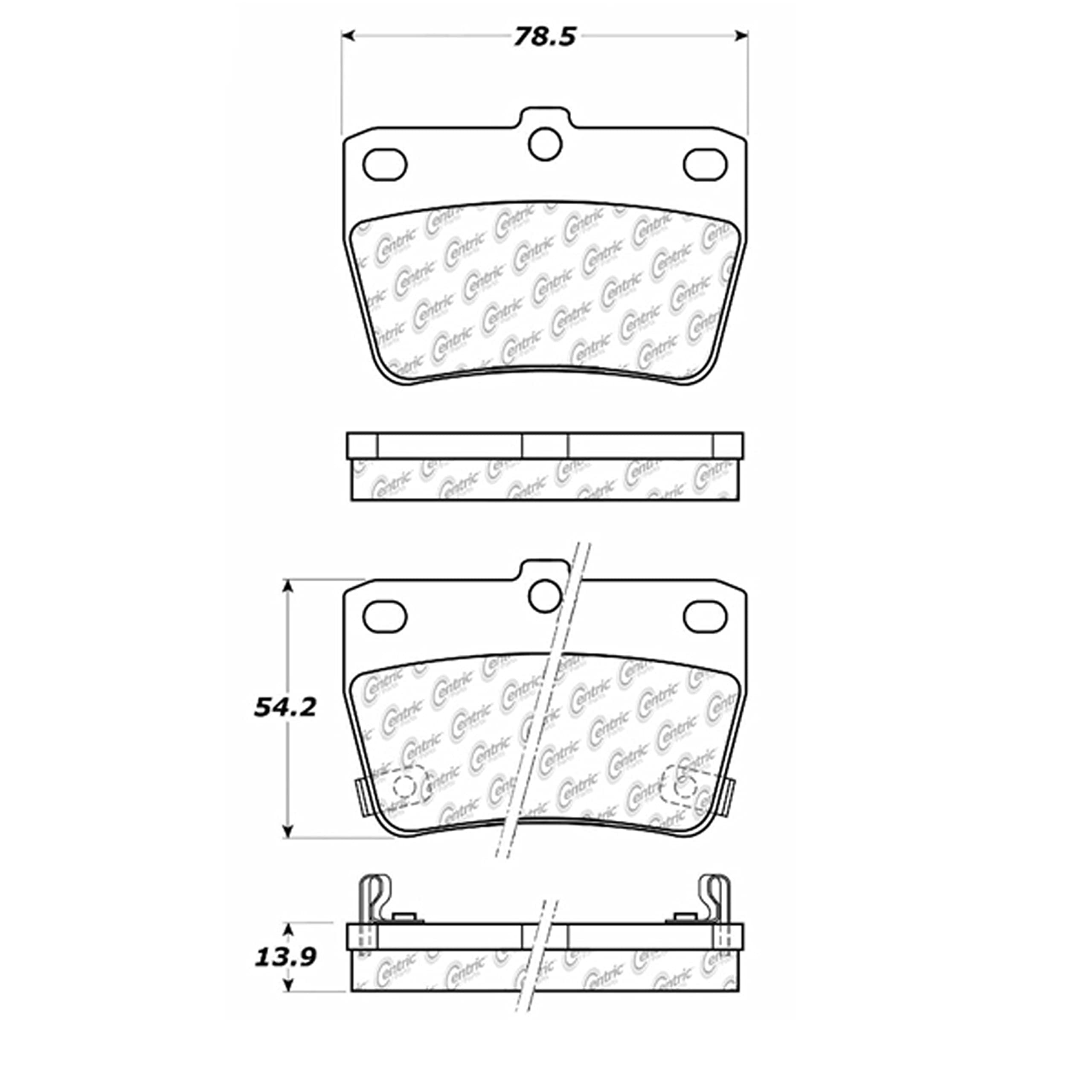 Centric Parts 100.10510 100 Series Brake Pad