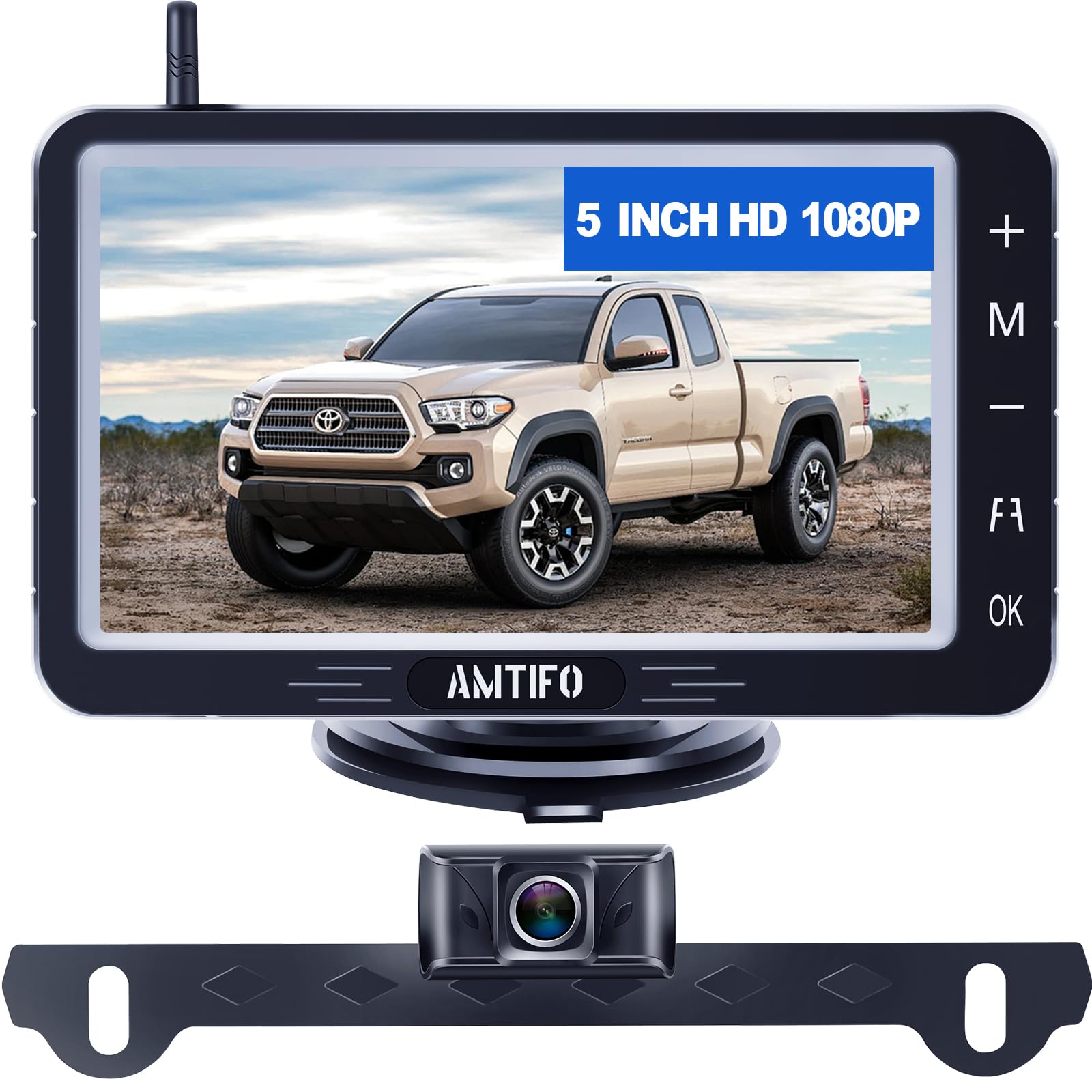 Wireless Backup Camera 5-Inch For Truck: Easy To Install Back Up Camera - Hd 1080P Rear View Camera For Trucks Suvs