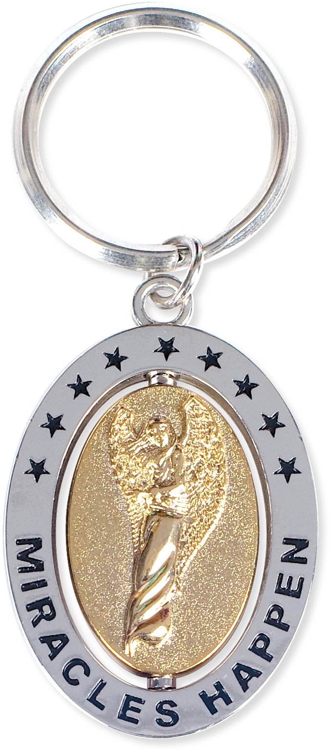 Angelstar Miracles Happen Keychain