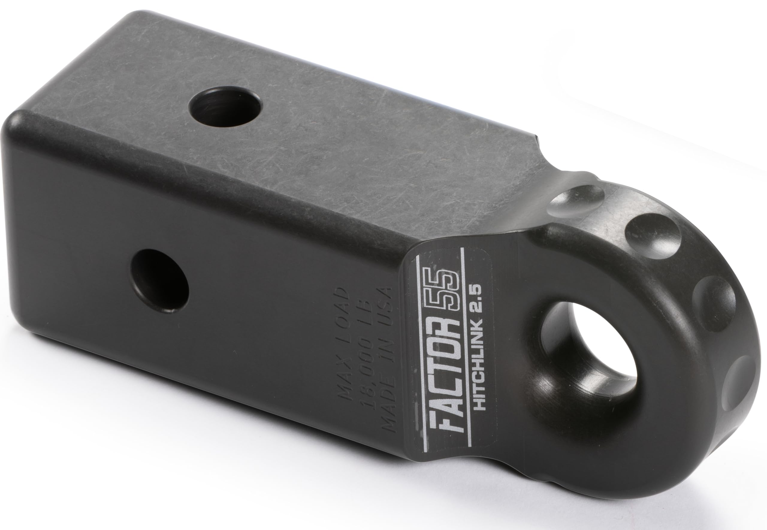 Factor 55 Hitchlink Pro 2.5 For 2.5'' Receivers: Cross-Drilled For Horizontal Or Vertical Rigging, 9,500 Lb. Rating - Gray