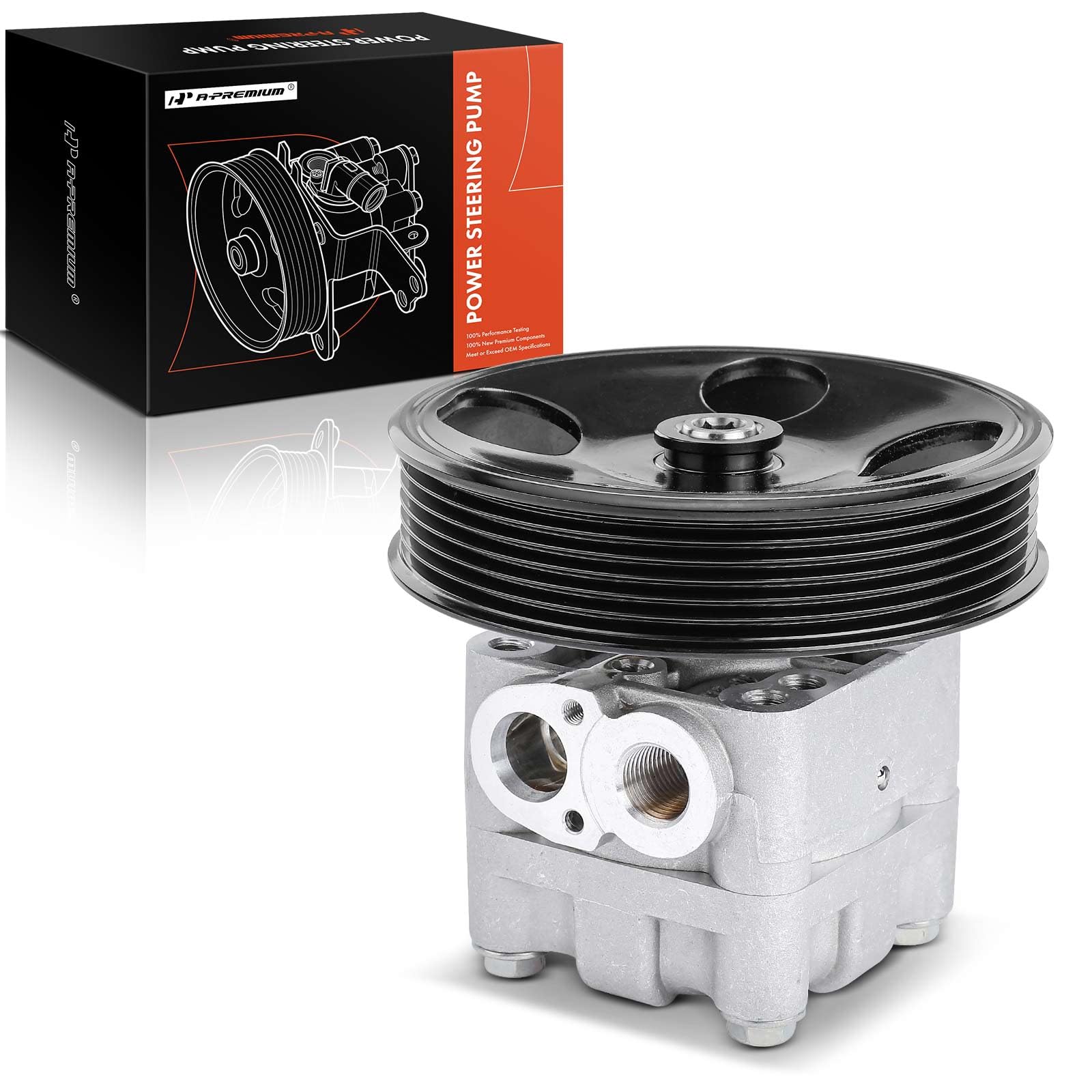 A-Premium Power Steering Pump, With Pulley, Compatible With Infiniti Fx35 2003 2004 2005 2006 2007 2008, 3.5L, Replace # Aa12154