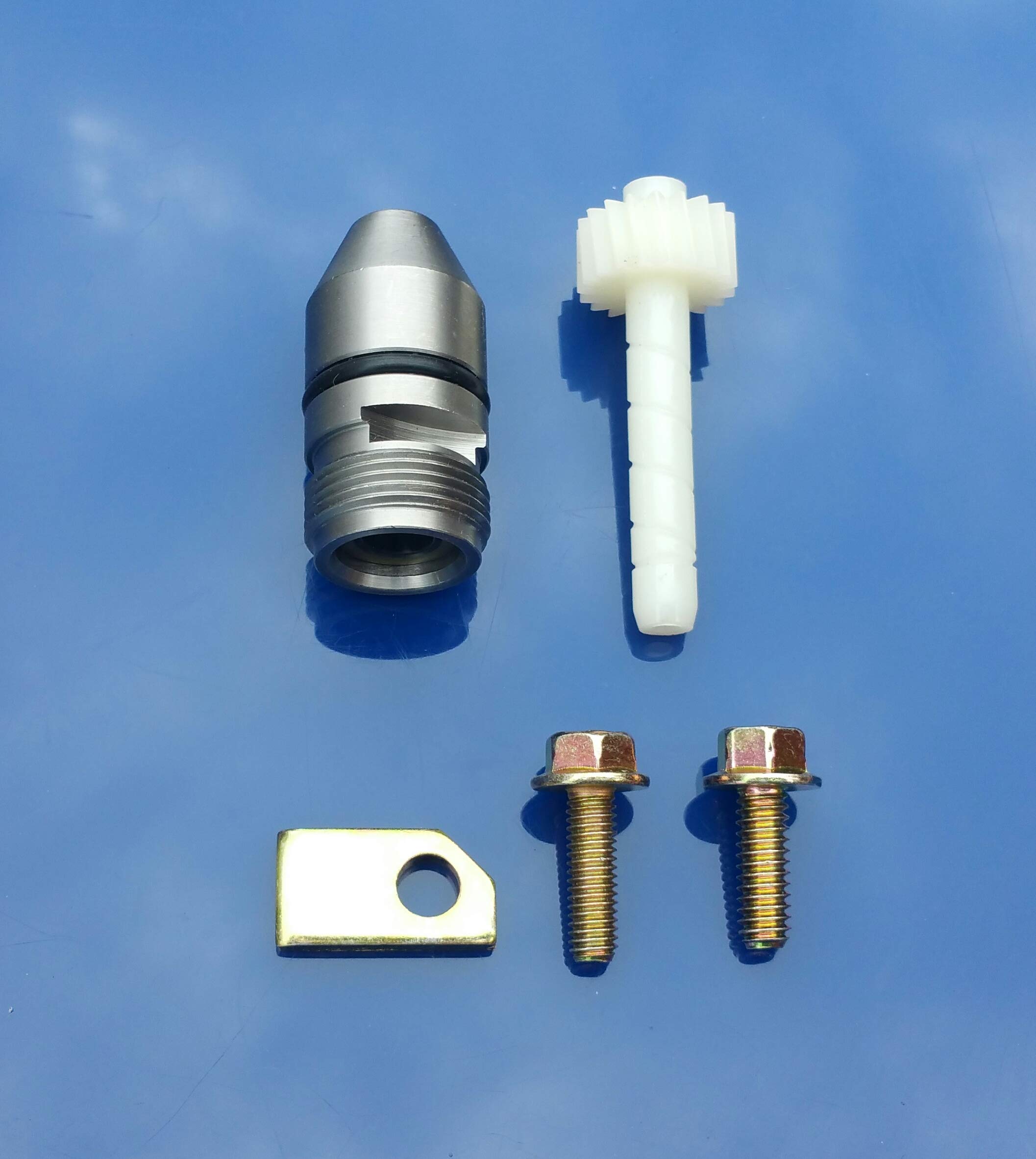 Gm Turbo 350 Th350 Muncie Powerglide Transmission Speedometer Gear 19 Teeth White Speedo W/Bullet Clamp & Bolts