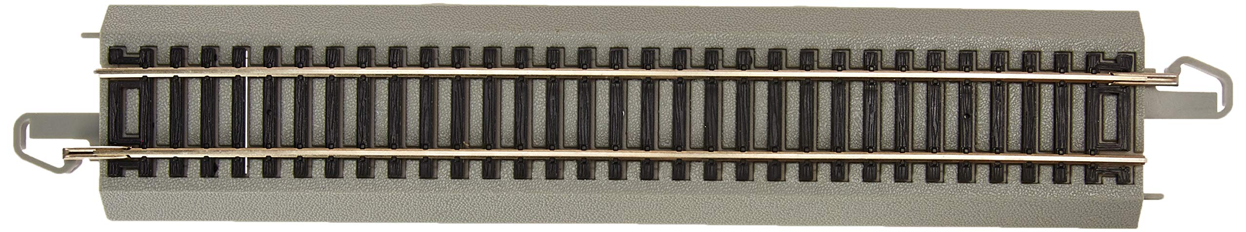 Bachmann Trains - Snap-Fit E-Z Track 9    Straight Track - Bulk (50 Pcs) - Nickel Silver Rail With Gray Roadbed - Ho Scale