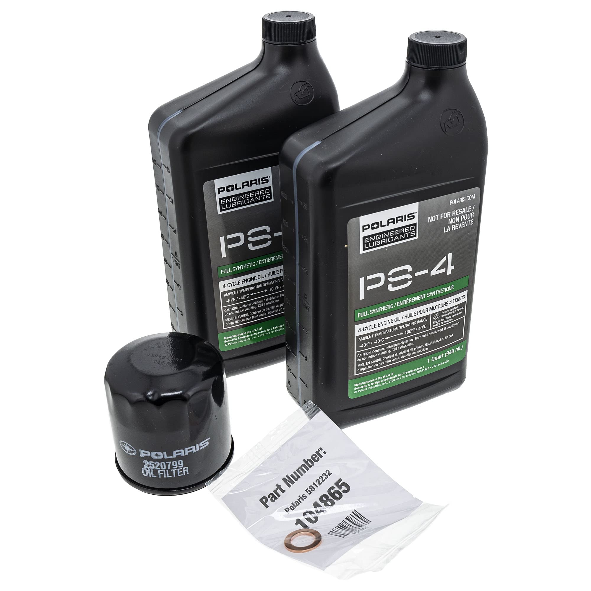 Polaris Ps-4 Synthetic Oil Change Kit With Filter For 2002 Magnum 325 4X4