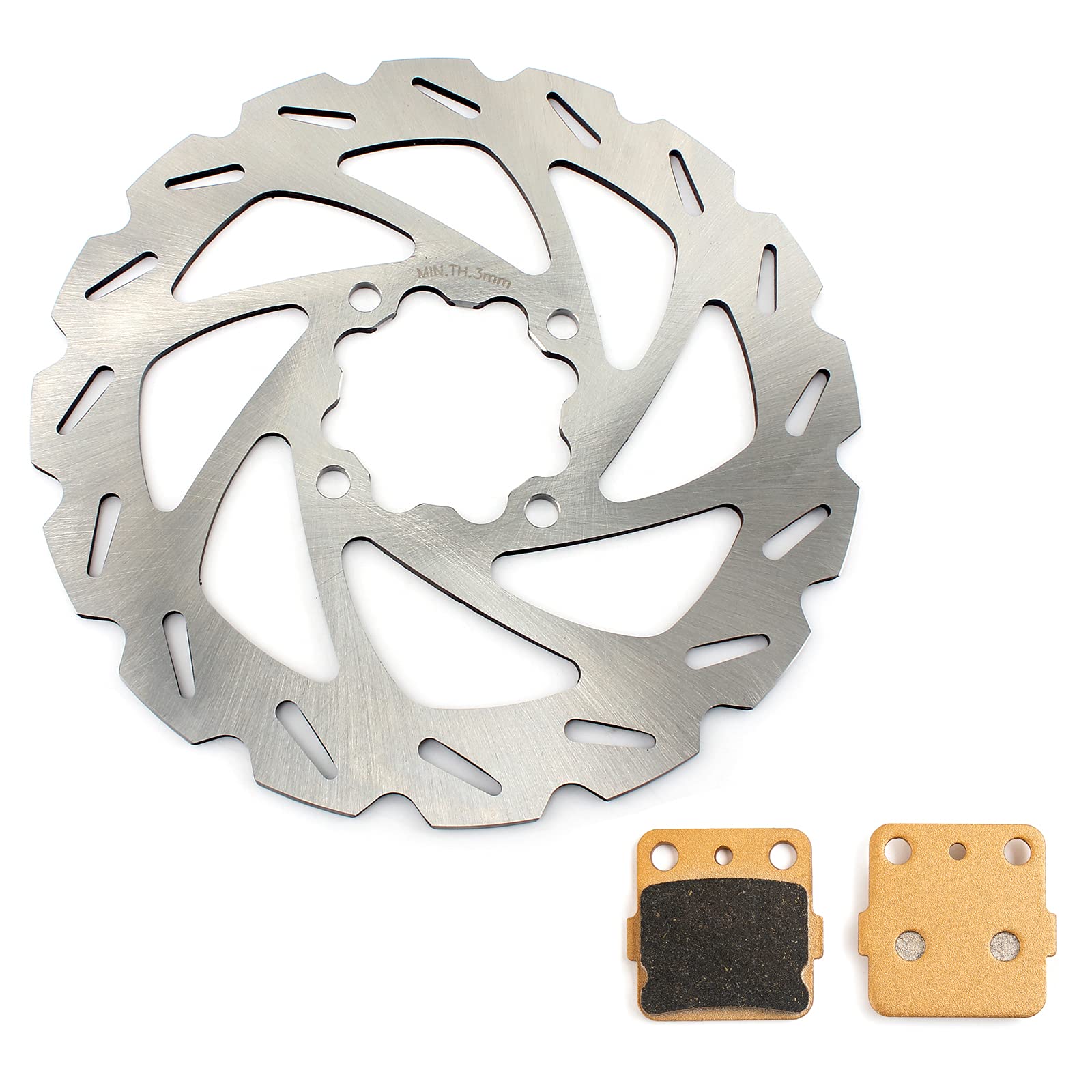 Tarazon Rear Brake Rotor Disc & Pads For Yamaha Banshee 350 1987-2006, Raptor 660 660R 2001-2005, Blaster 200 2003-2006, Yfz350,