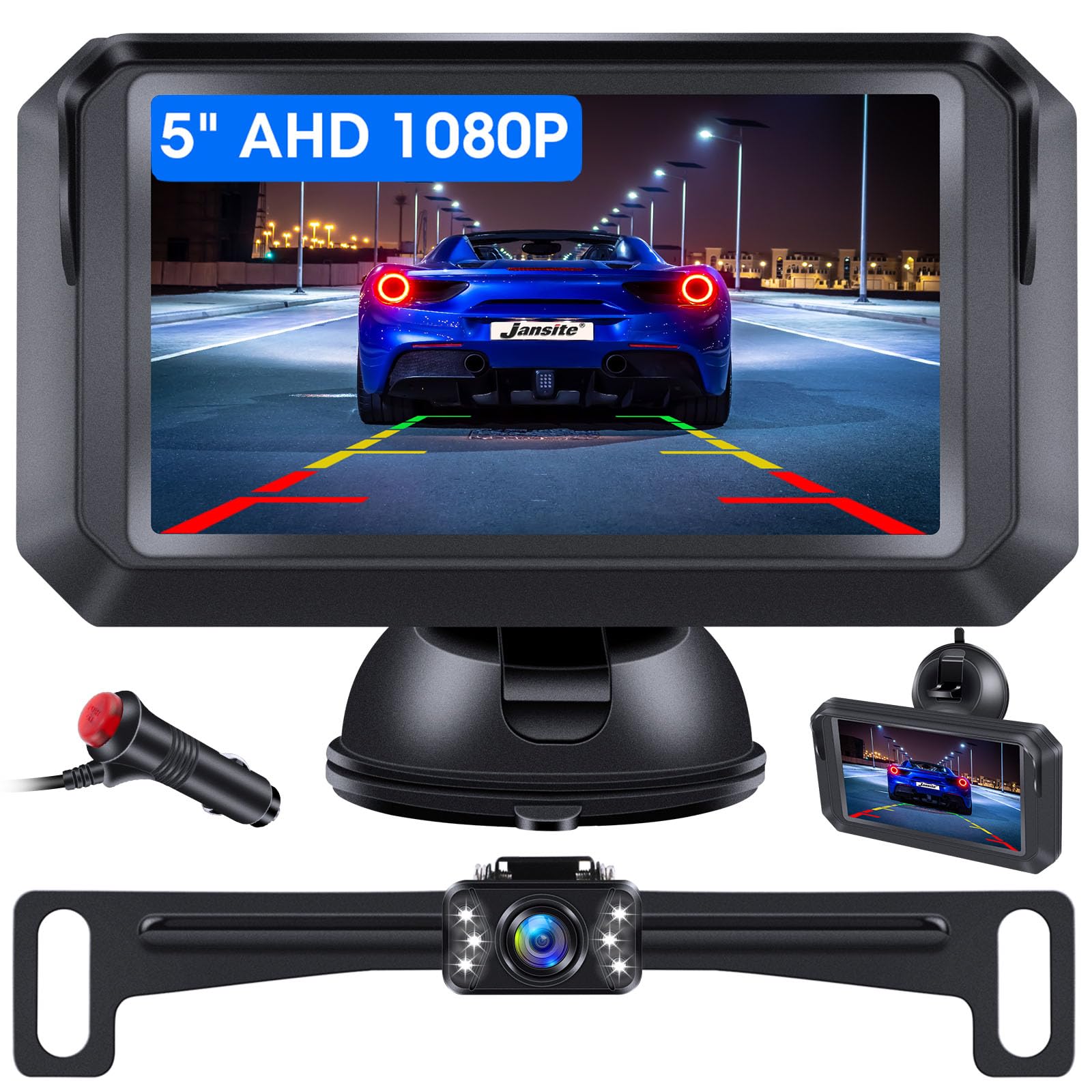 ?5'' Ahd 1080P? Back Up Camera For Cars Back Up Camera Systems For Truck Backup Camera With Monitor 6 Leds Night Vision 5 Guide