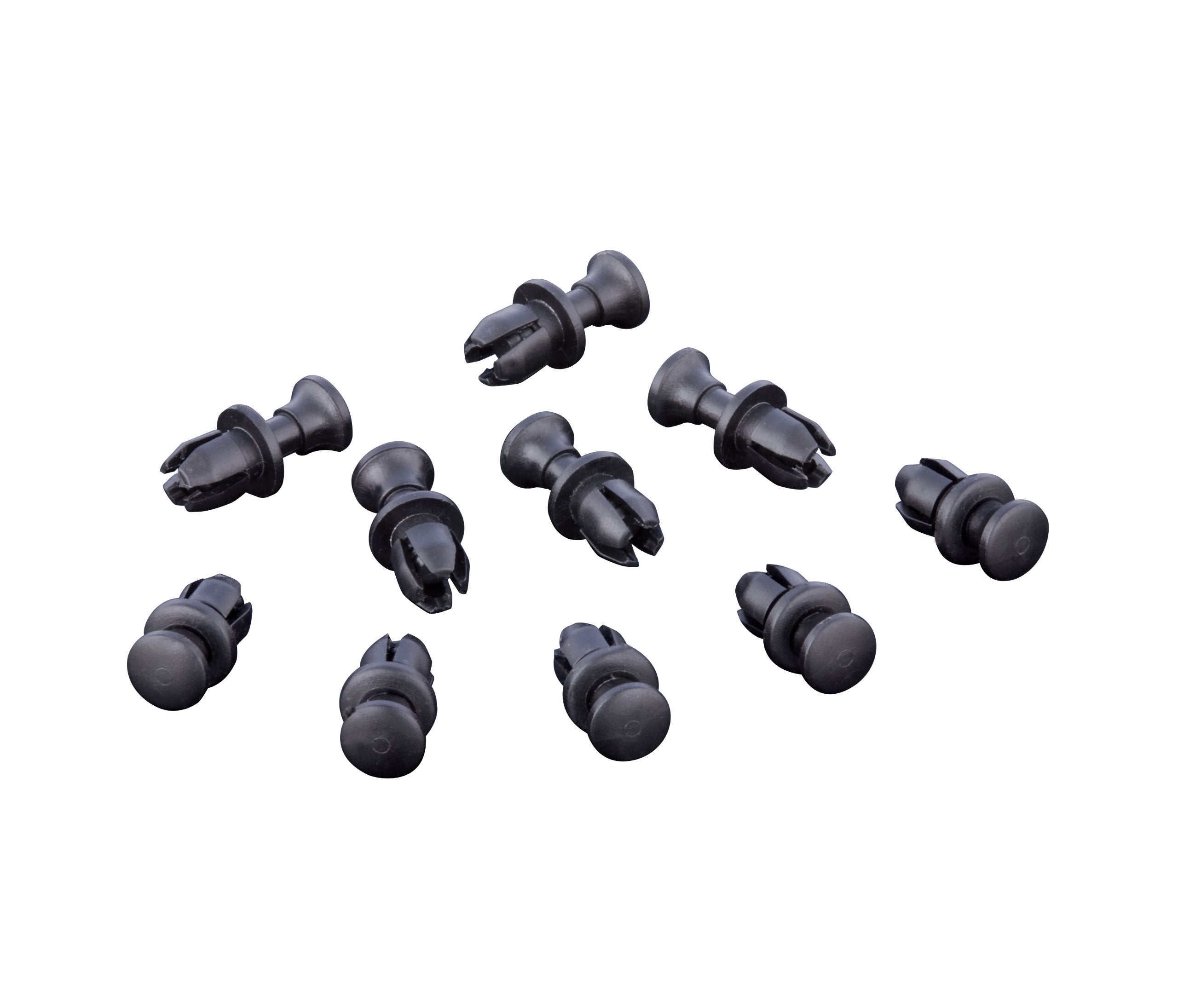 Show Chrome Accessories 3-104 Reusable Plastic Rivet, Black