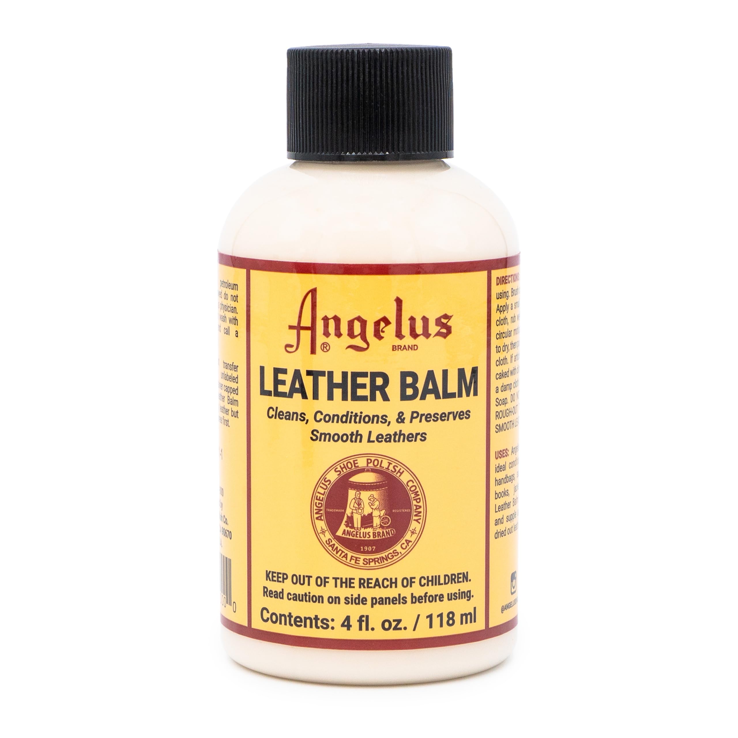 Angelus Leather Balm 4 Oz Leather Conditioner- Made In Usa Since 1903
