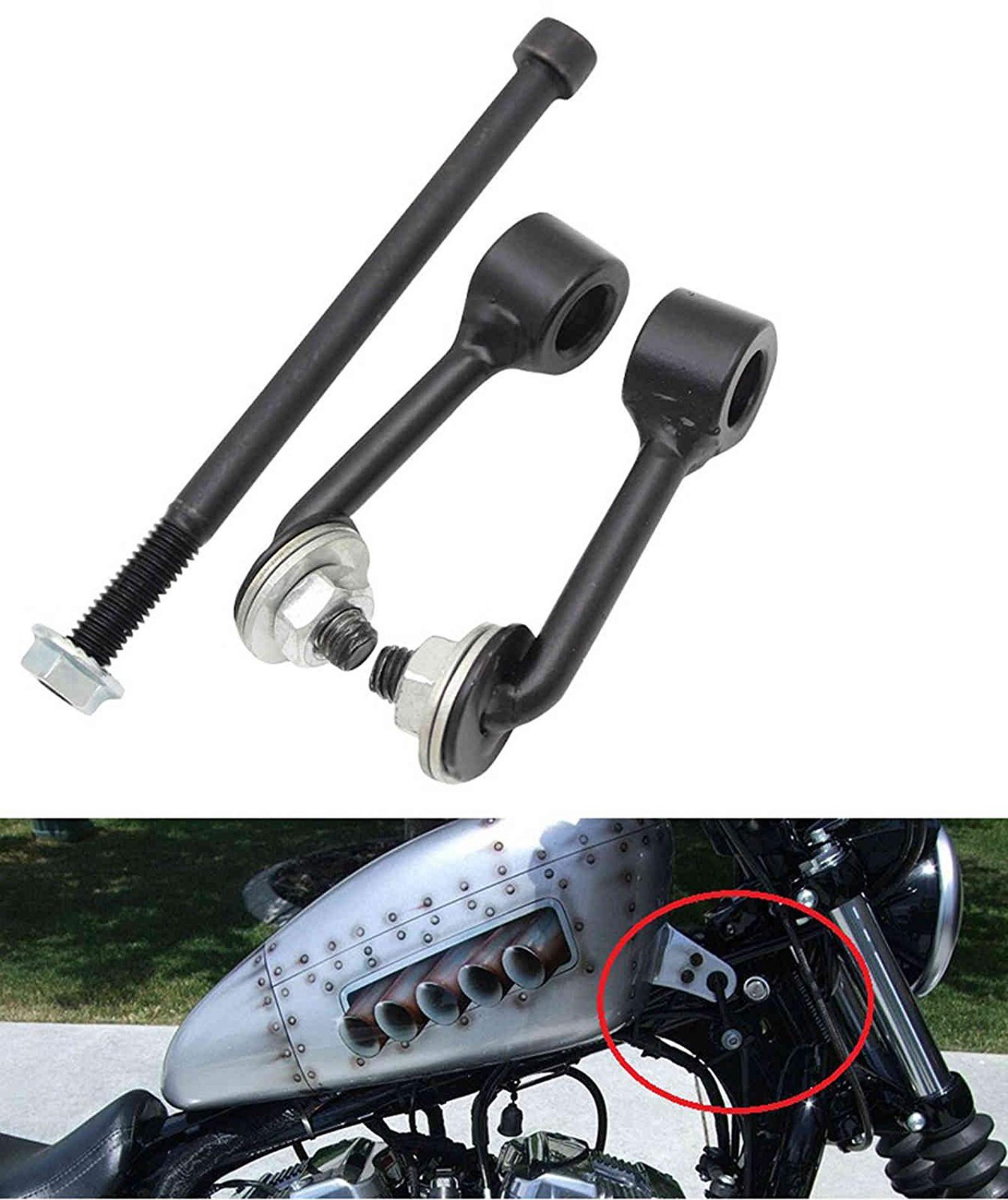 Lisylineauto Motorcycle Gas Tank 2 Inch Lift 2'' Riser Tank Rising Lift Kit Replacement Steel For Harley Sportster Xl 883 1200 4