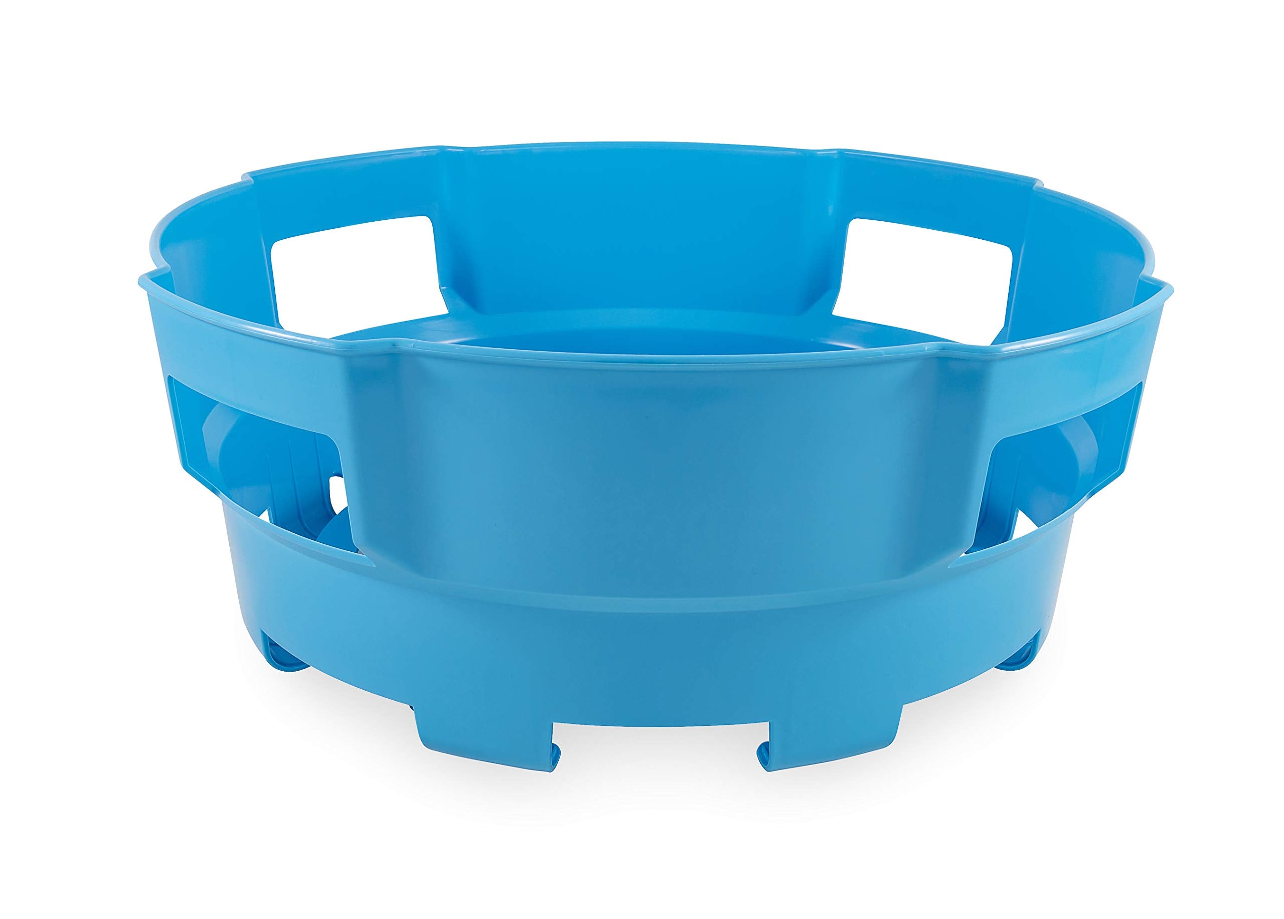 Camco 20167 Rv Water Hose And Electrical Cord Basket, Blue - Provides Organization And Storage For Your Rv Water Hoses And Elect