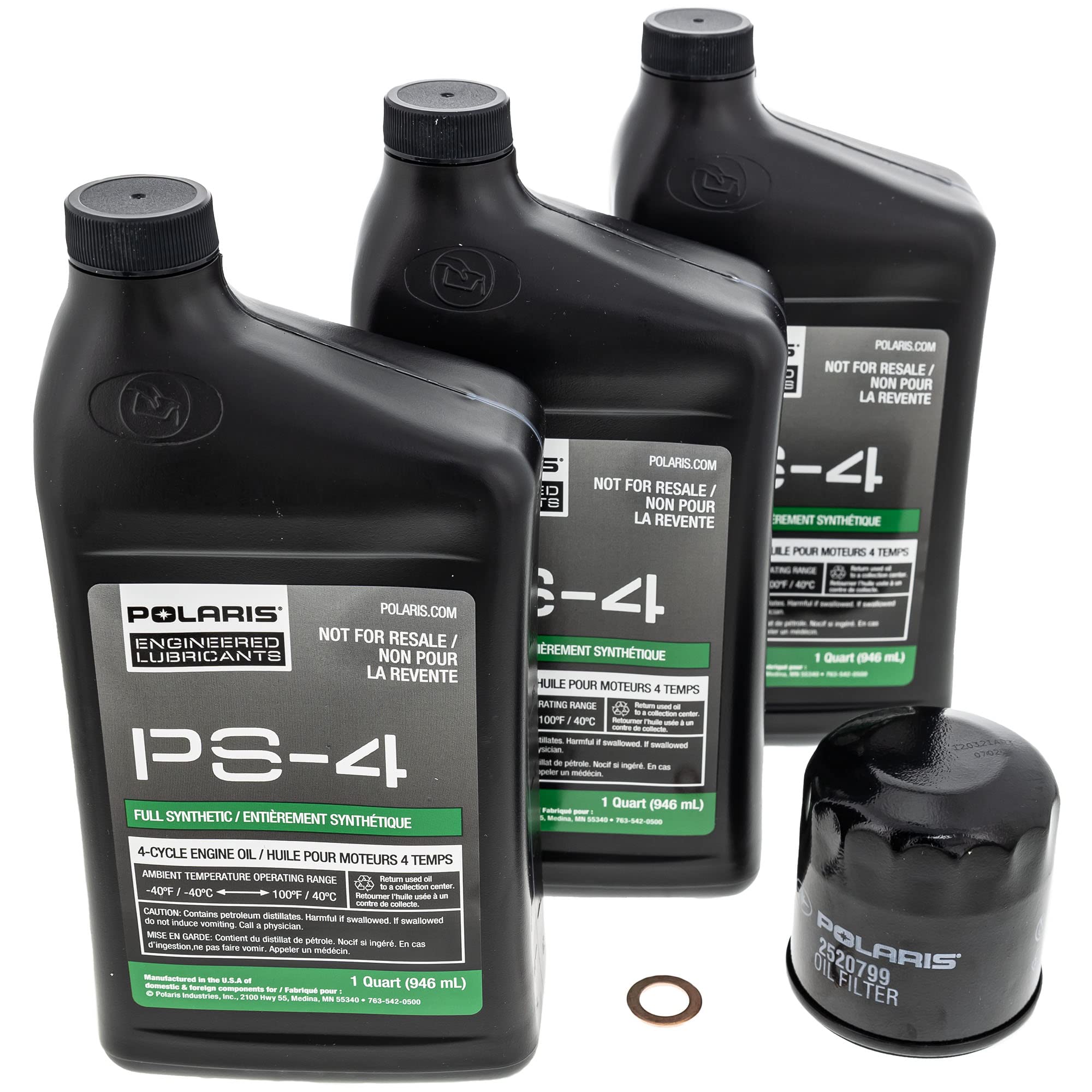 Polaris Ps-4 Oil Change Kit 3 Quarts With Filter For 2006 Sportsman 500 Efi