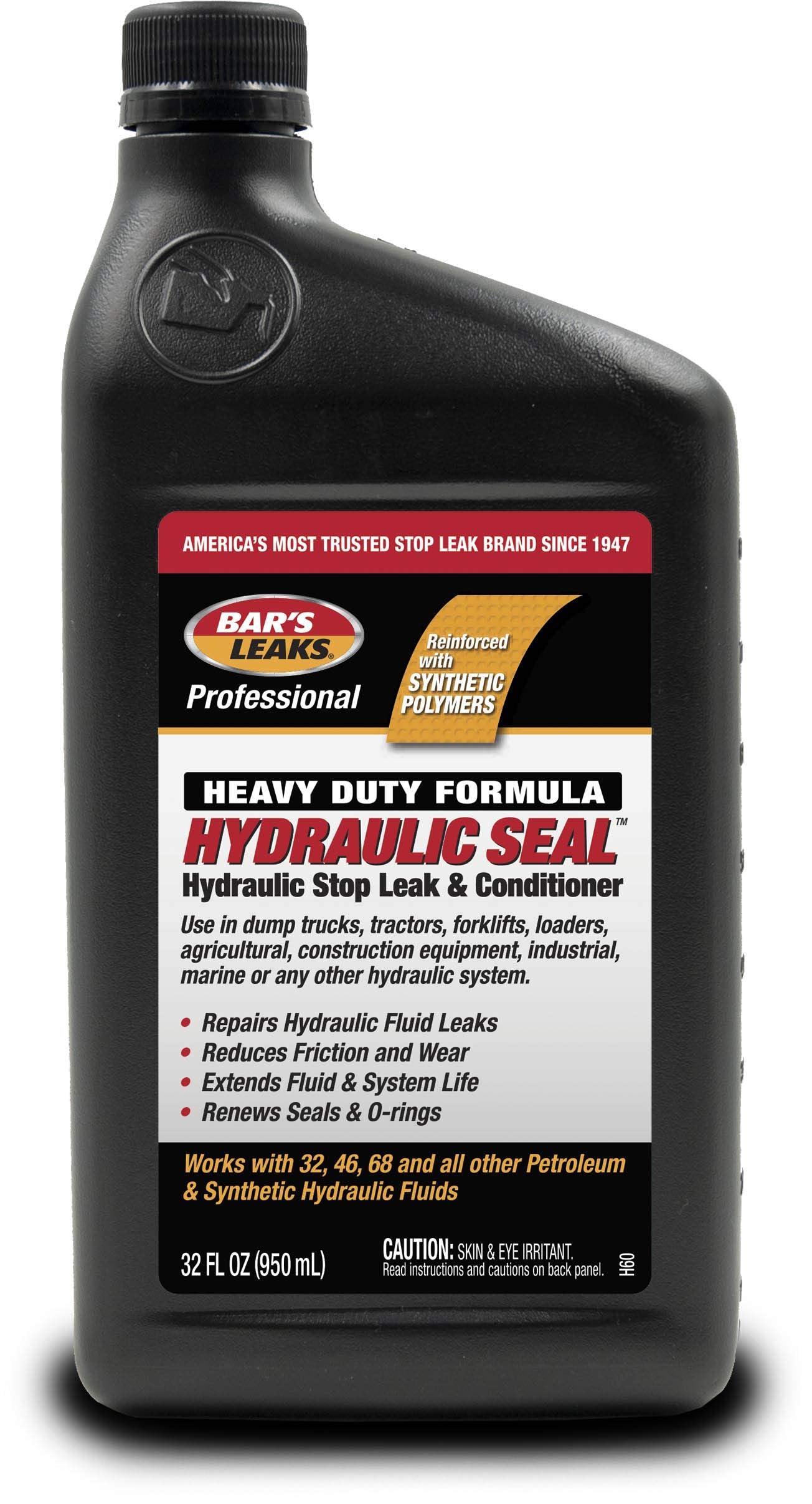 Bar'S Leaks H60 Hydraulic Seal Stop Leak & Conditioner, 32. Fluid_Ounces, 1 Quart