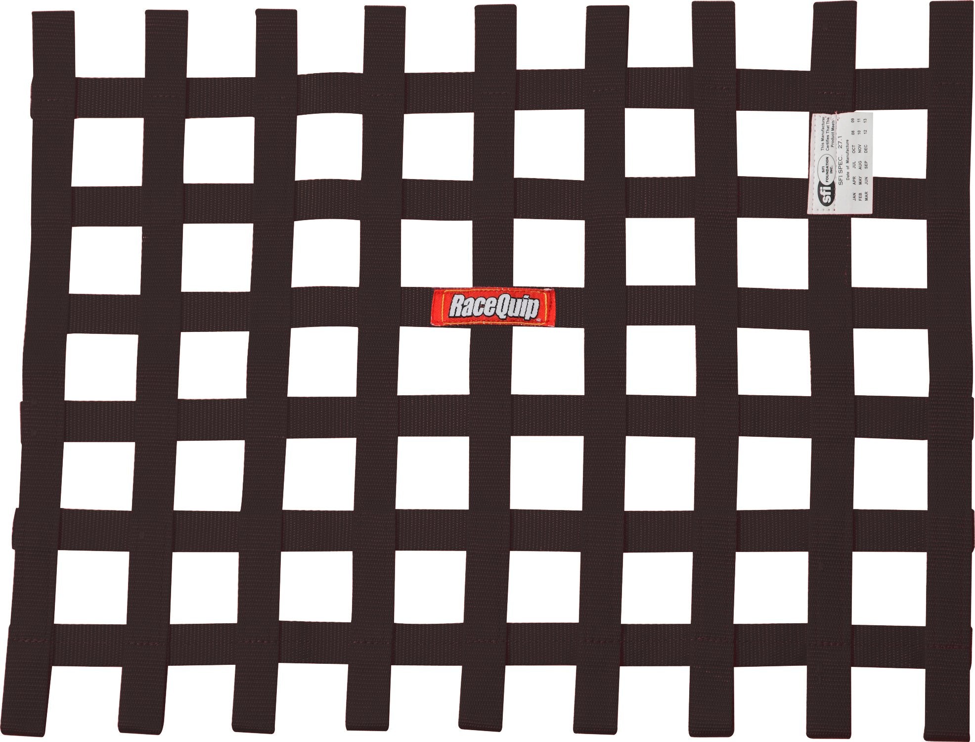 Racequip 725005 18'' High X 24'' Wide Black Sfi 27.1 Ribbon Style Window Net
