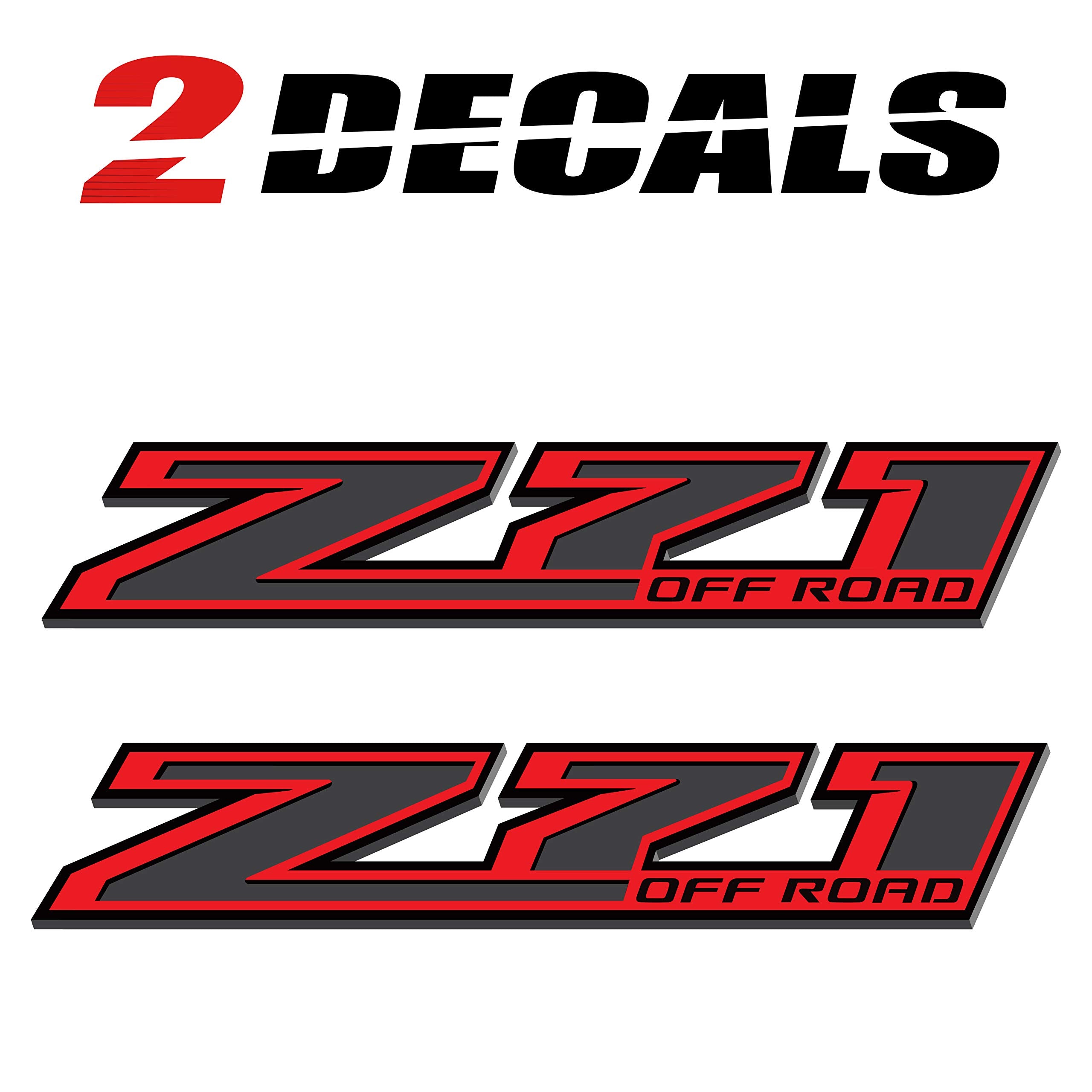 Z71 Offroad Truck Decals - 2014-2018 Bedside Stickers (Z71 Offroad Red)
