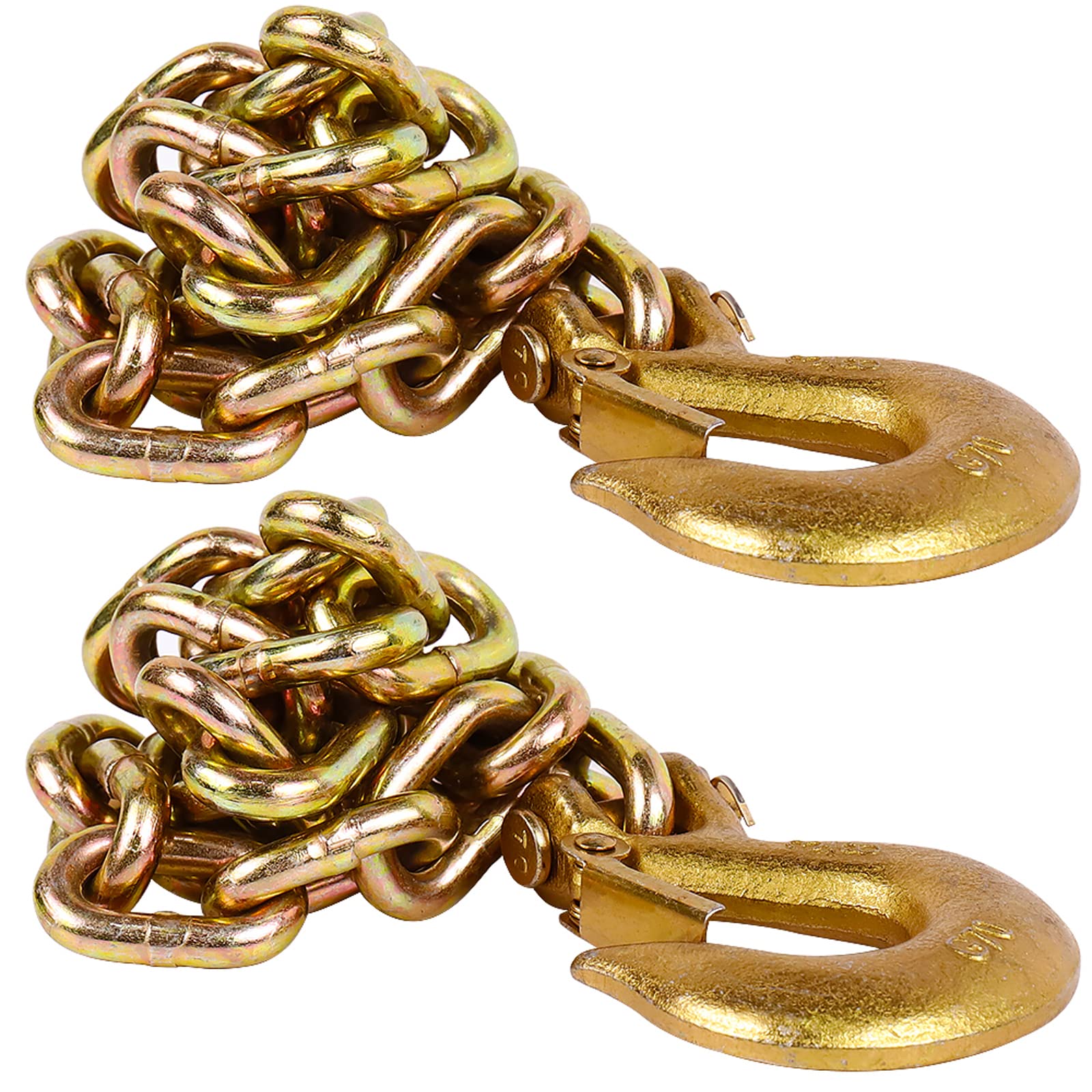 Tnyeobae 35'' Trailer Safety Chain With 5/16'' Clevis Snap Hook,Grade-70 Heavy Duty Binder Chain(Pack Of 2)