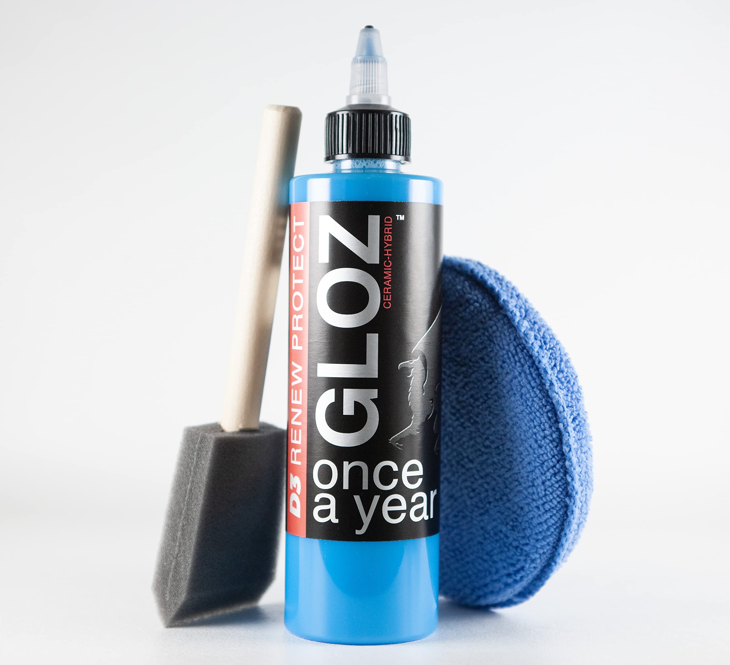 Renew Protect Gloz 8Oz | High Gloss Ceramic-Hybrid Protectant | Safe For Motorcycles, Golf Carts, Rvs | Trim & Tire Preservation