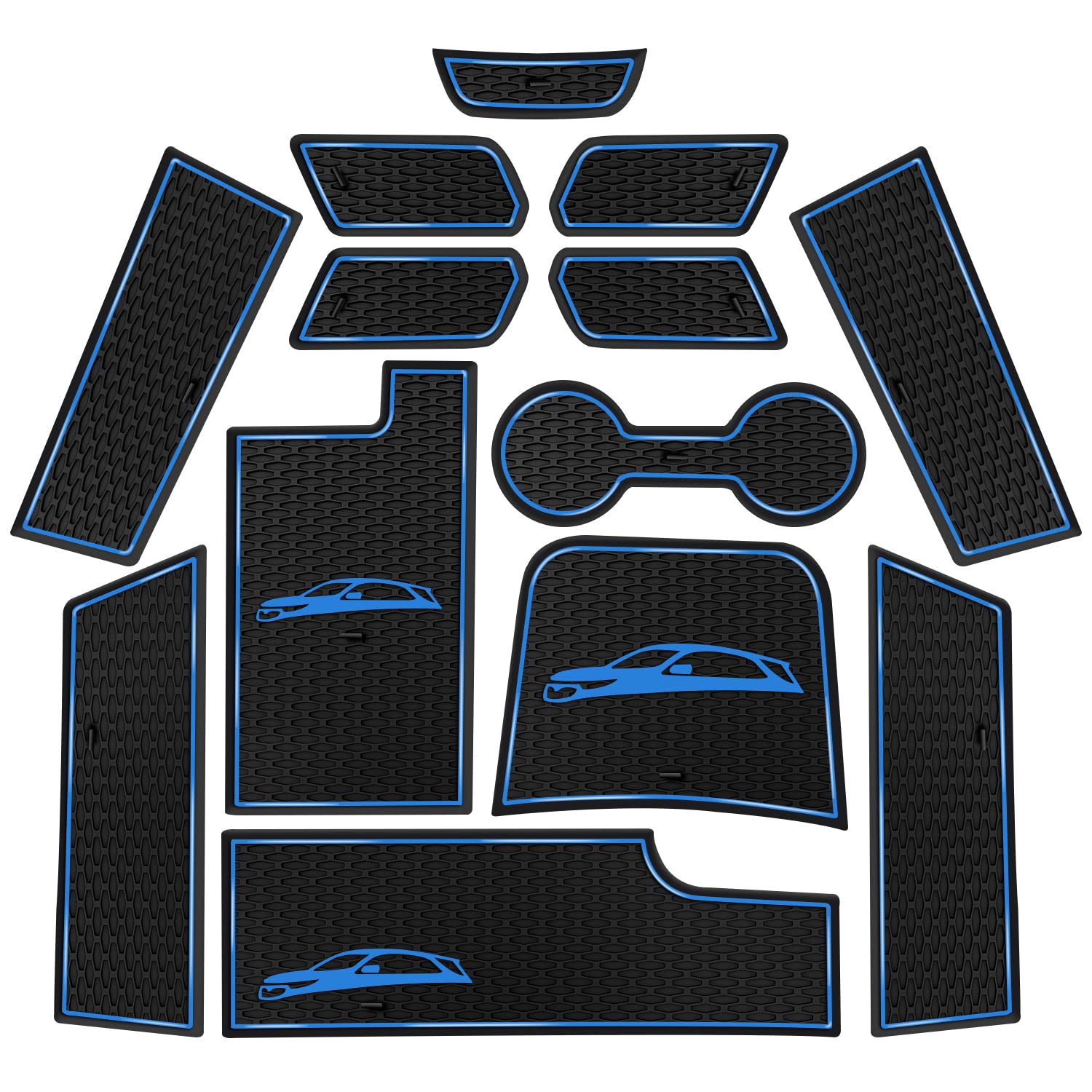 Asgohme Premium Liner Mat Accessories Compatible With Chevy Equinox 2024 2023 2022 2021 2020 2019 2018 Custom Fit Cup Holder, Do