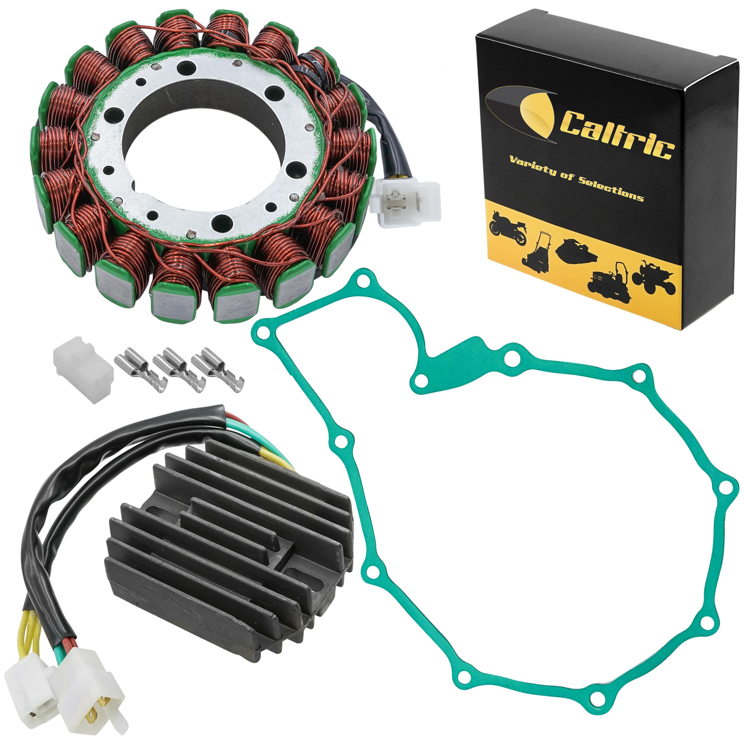Caltric Stator & Gasket & Regulator Compatible With Honda Vt600Cd Shadow 600 Vlx Deluxe 1993-1998