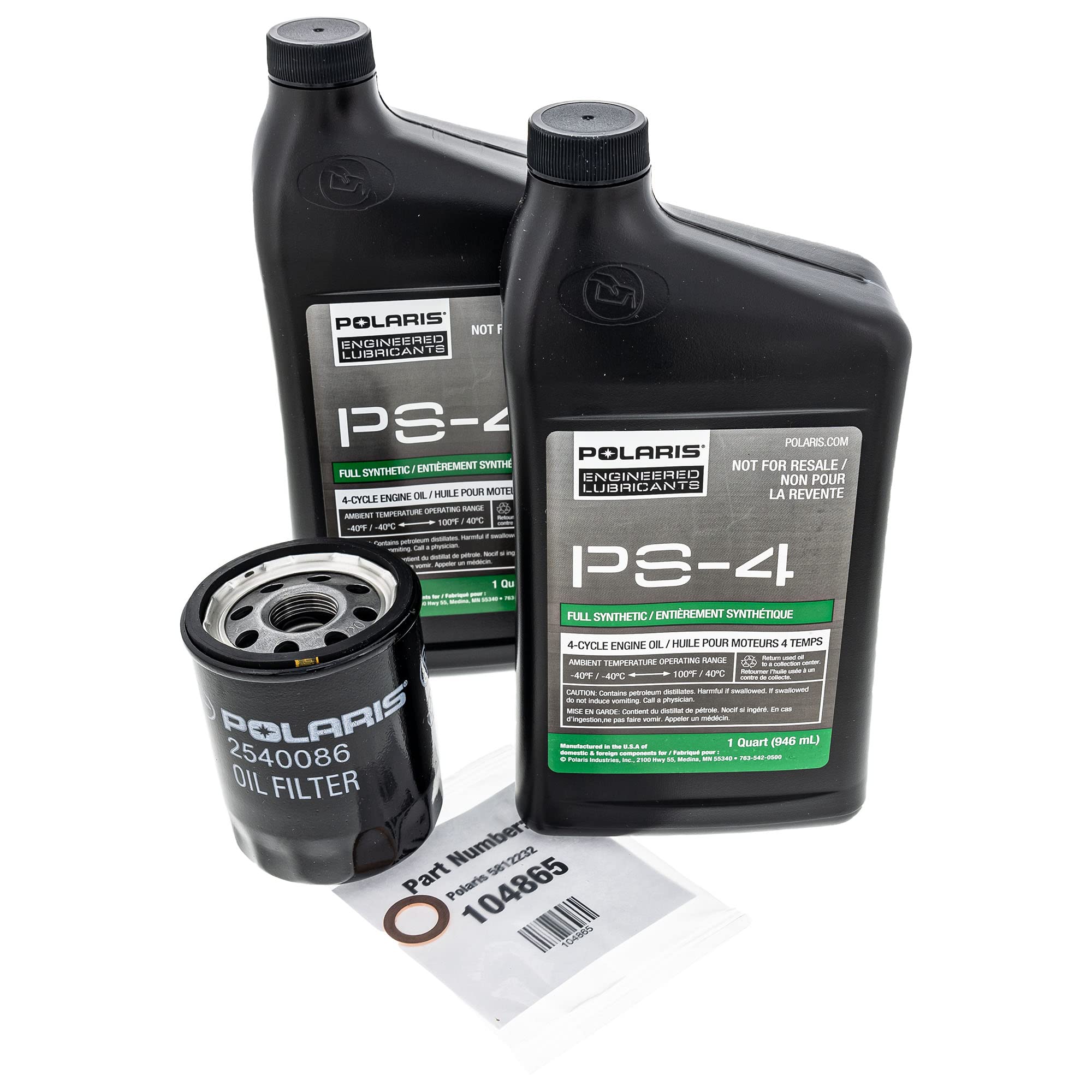 Polaris Ps-4 Synthetic Oil Change Kit 2 Quarts For 2005 Sportsman 500 2540086