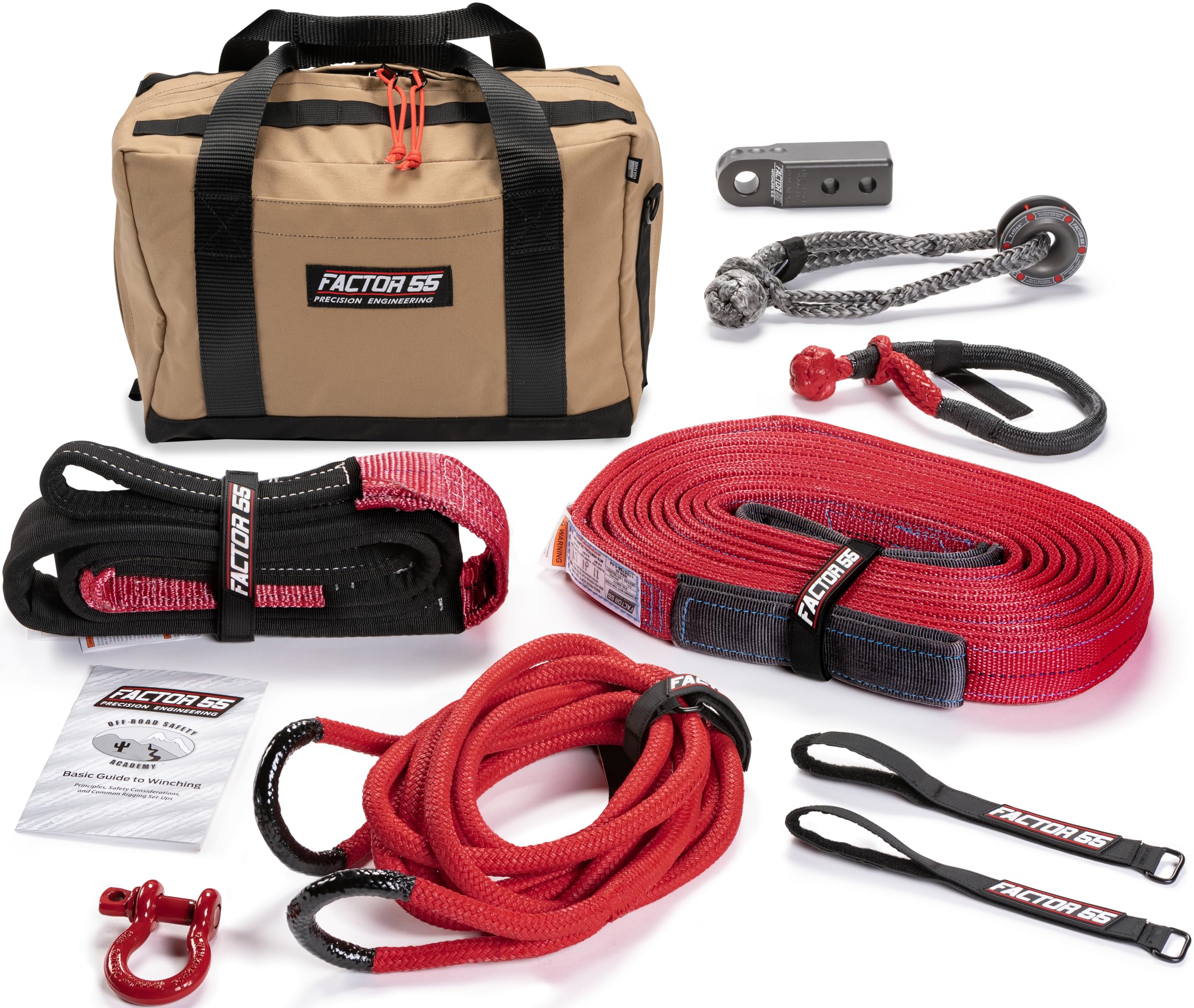 Factor 55 Hemingway Winch Tow Kit For Utv, Full Recovery Kit For All Utvs - Gray